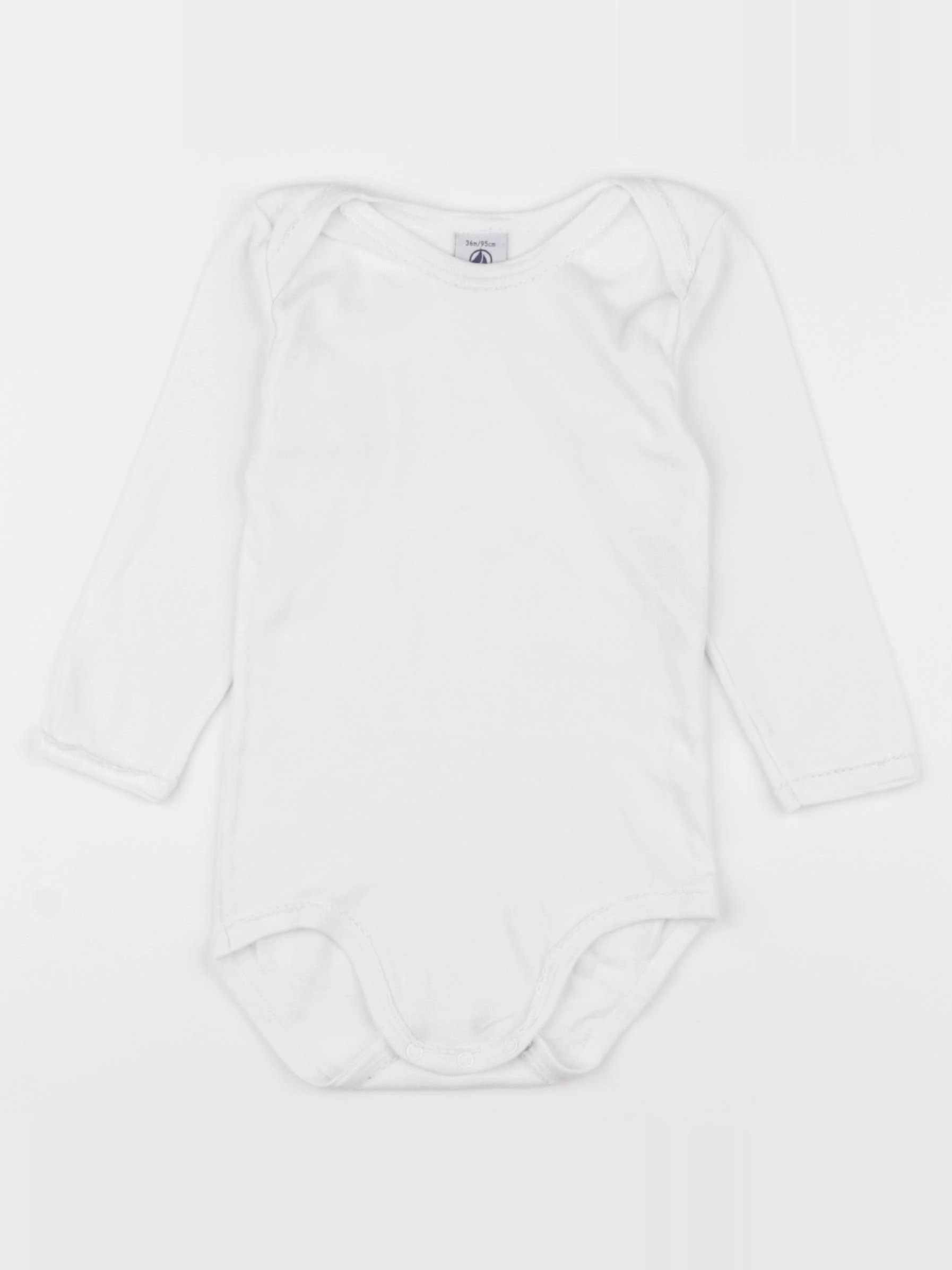 Petit Bateau - body blanc - 36 mois