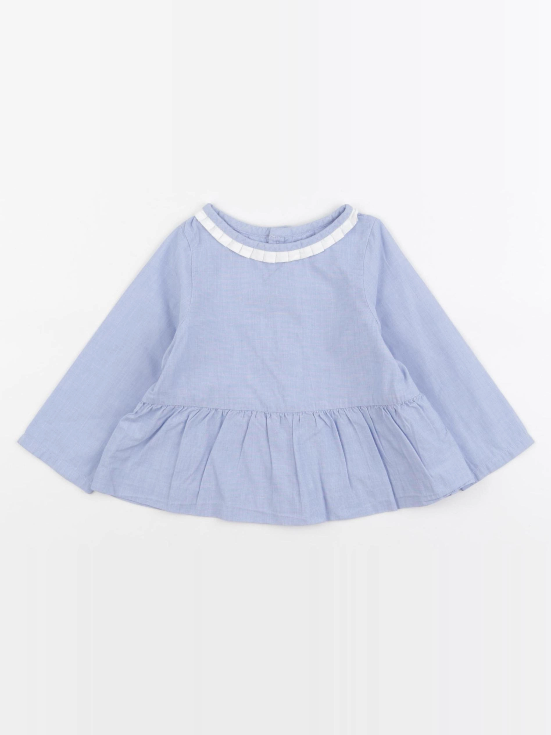 Jacadi - blouse bleu - 12 mois