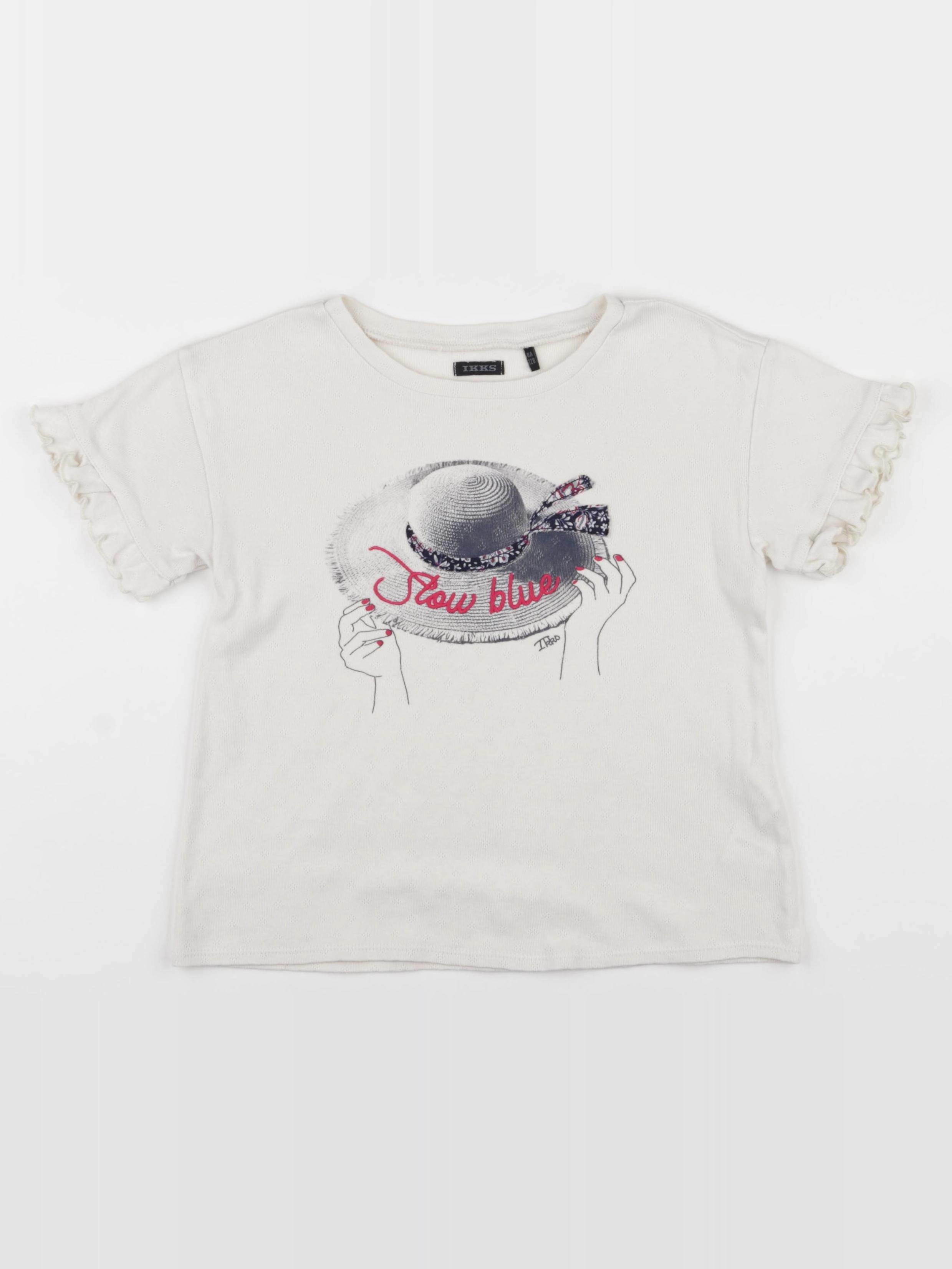 IKKS - tee-shirt beige - 8 ans