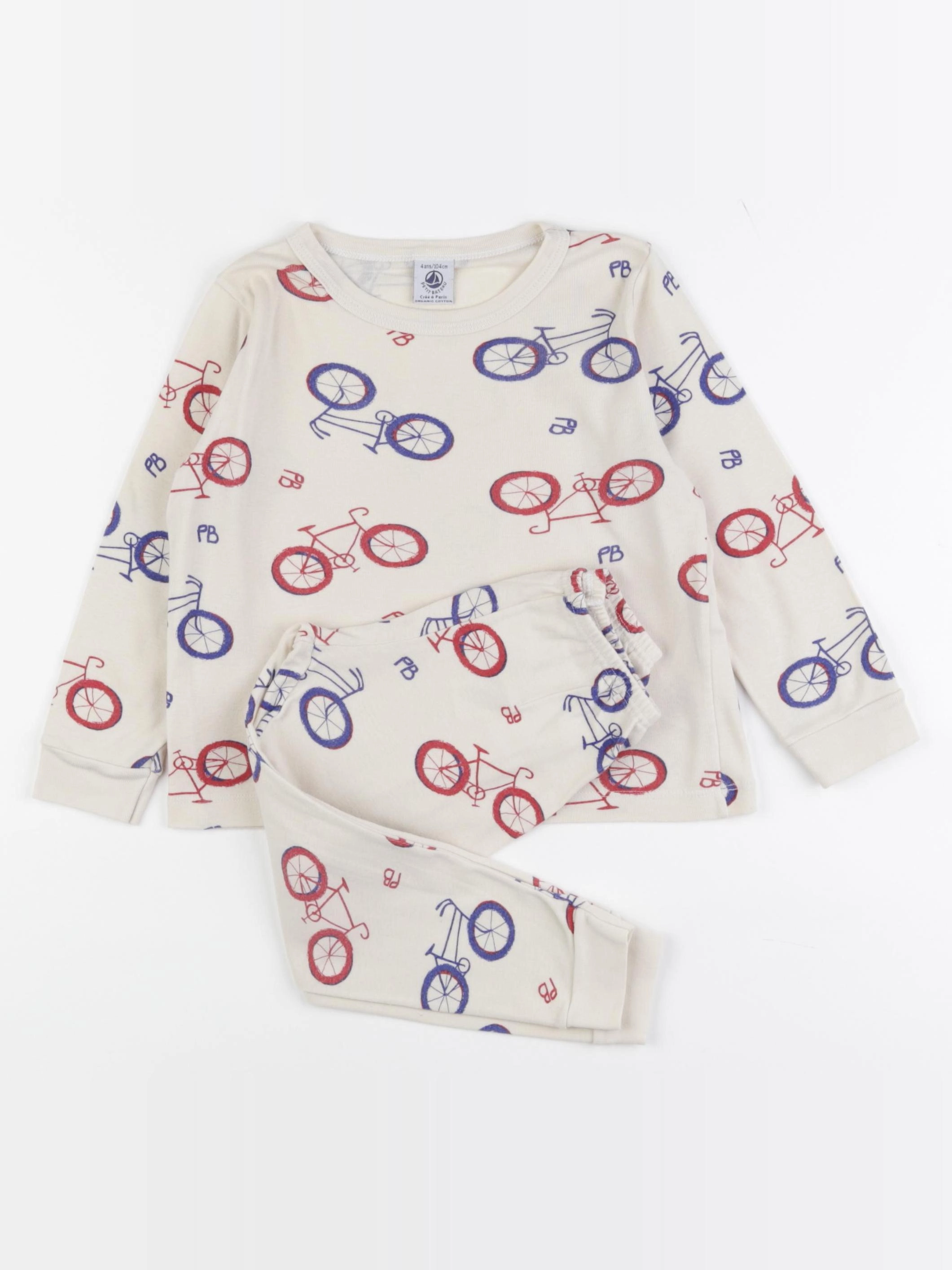 Petit Bateau - pyjama coton beige - 4 ans