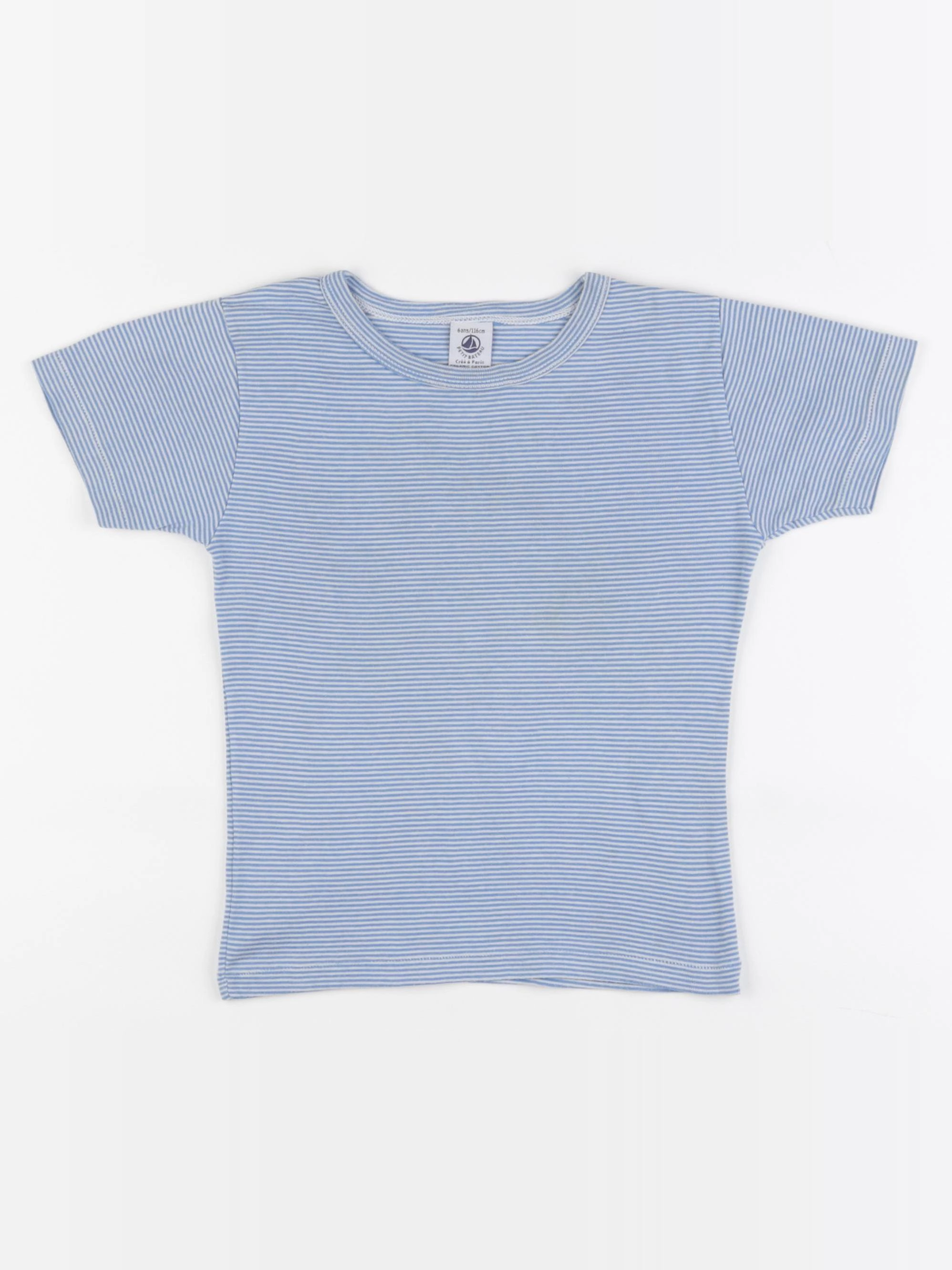Petit Bateau - maillot de corps bleu - 6 ans