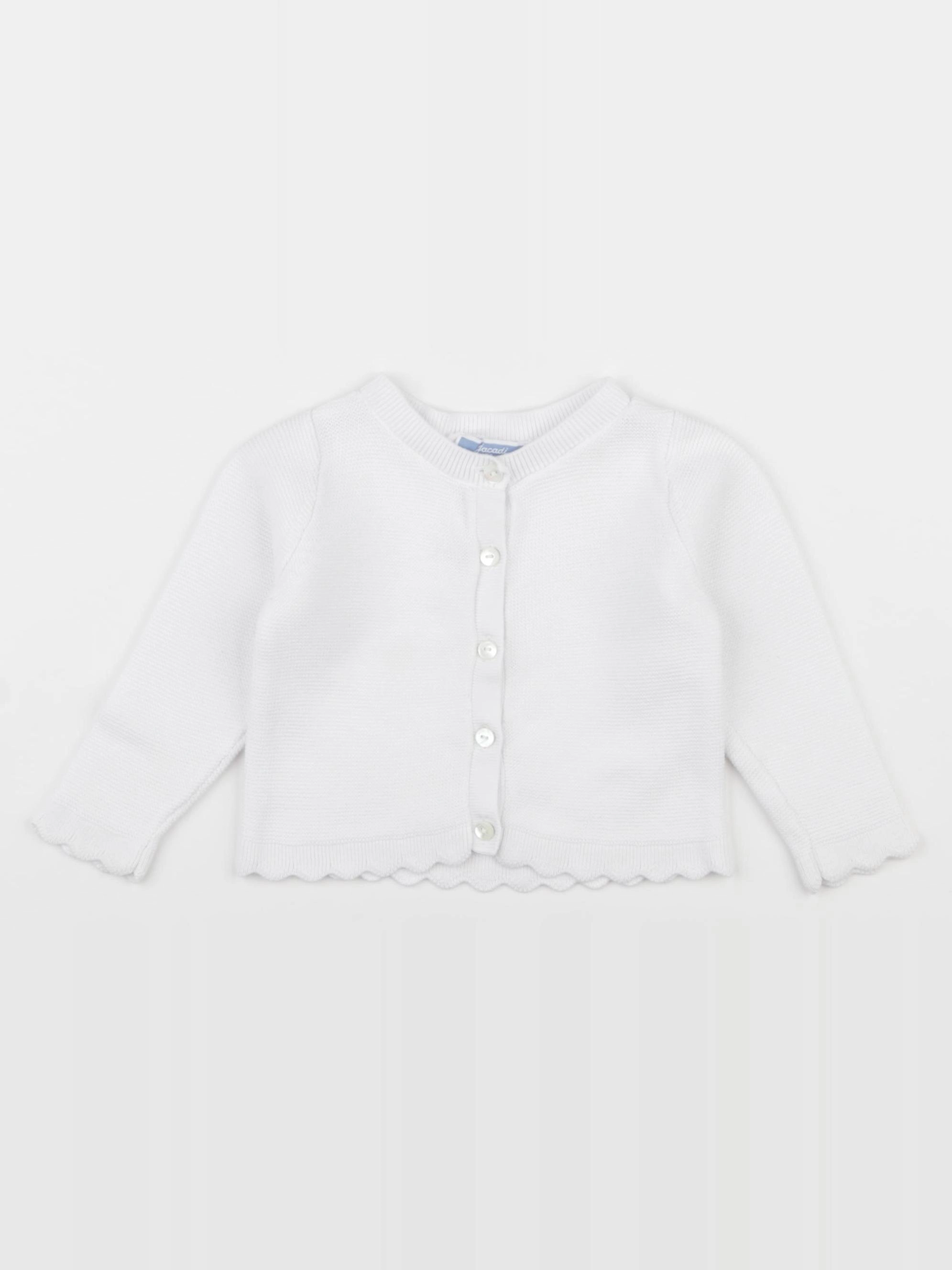 Jacadi - gilet blanc - 12 mois