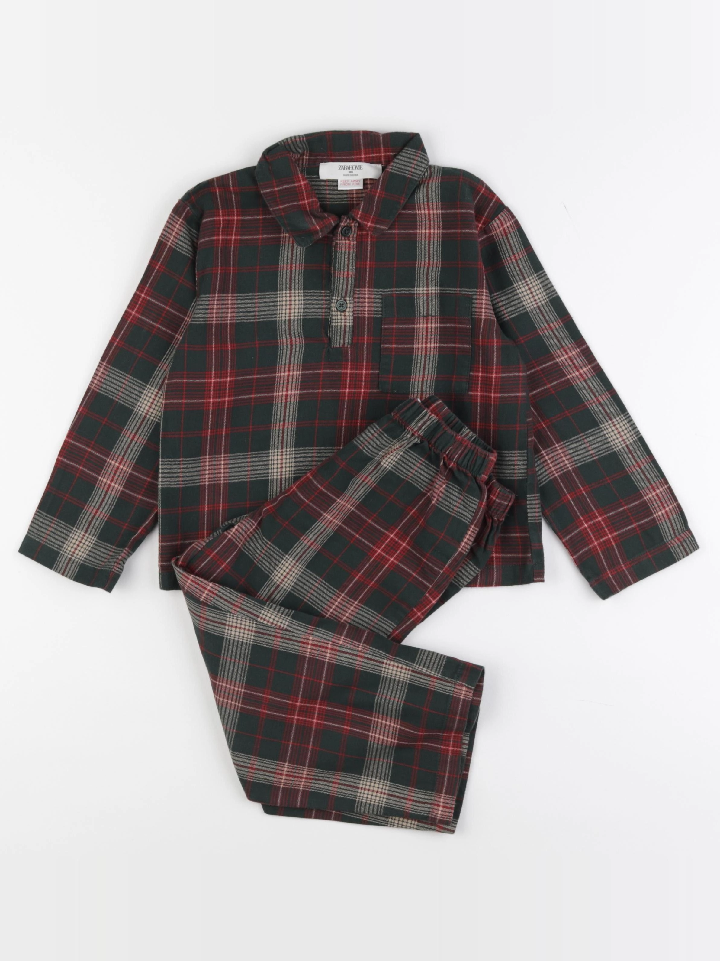 Zara - pyjama coton vert - 4/5 ans
