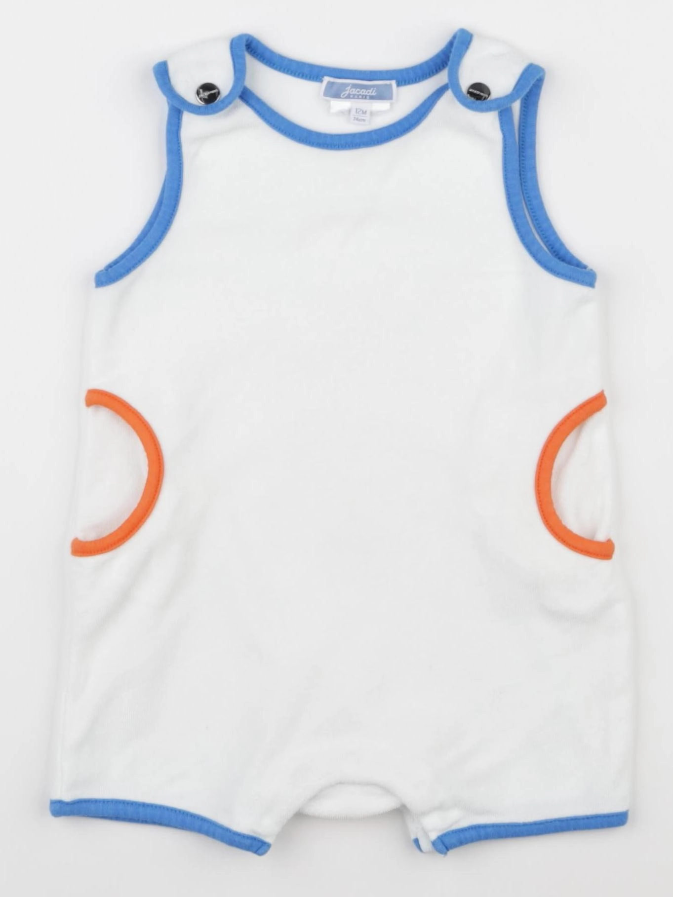 Jacadi - combinaison blanc, bleu - 12 mois