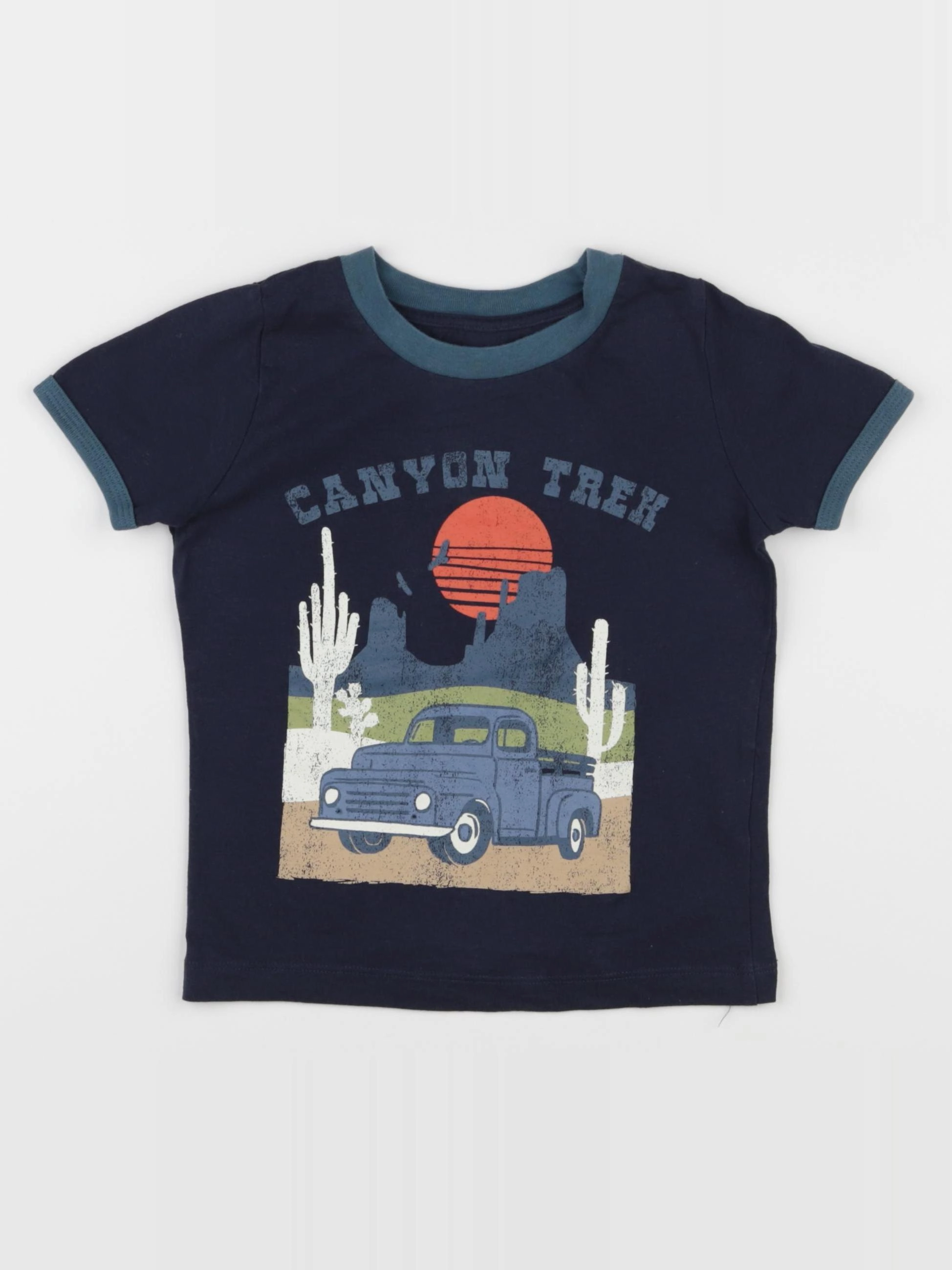 Monoprix - tee-shirt bleu - 3 ans