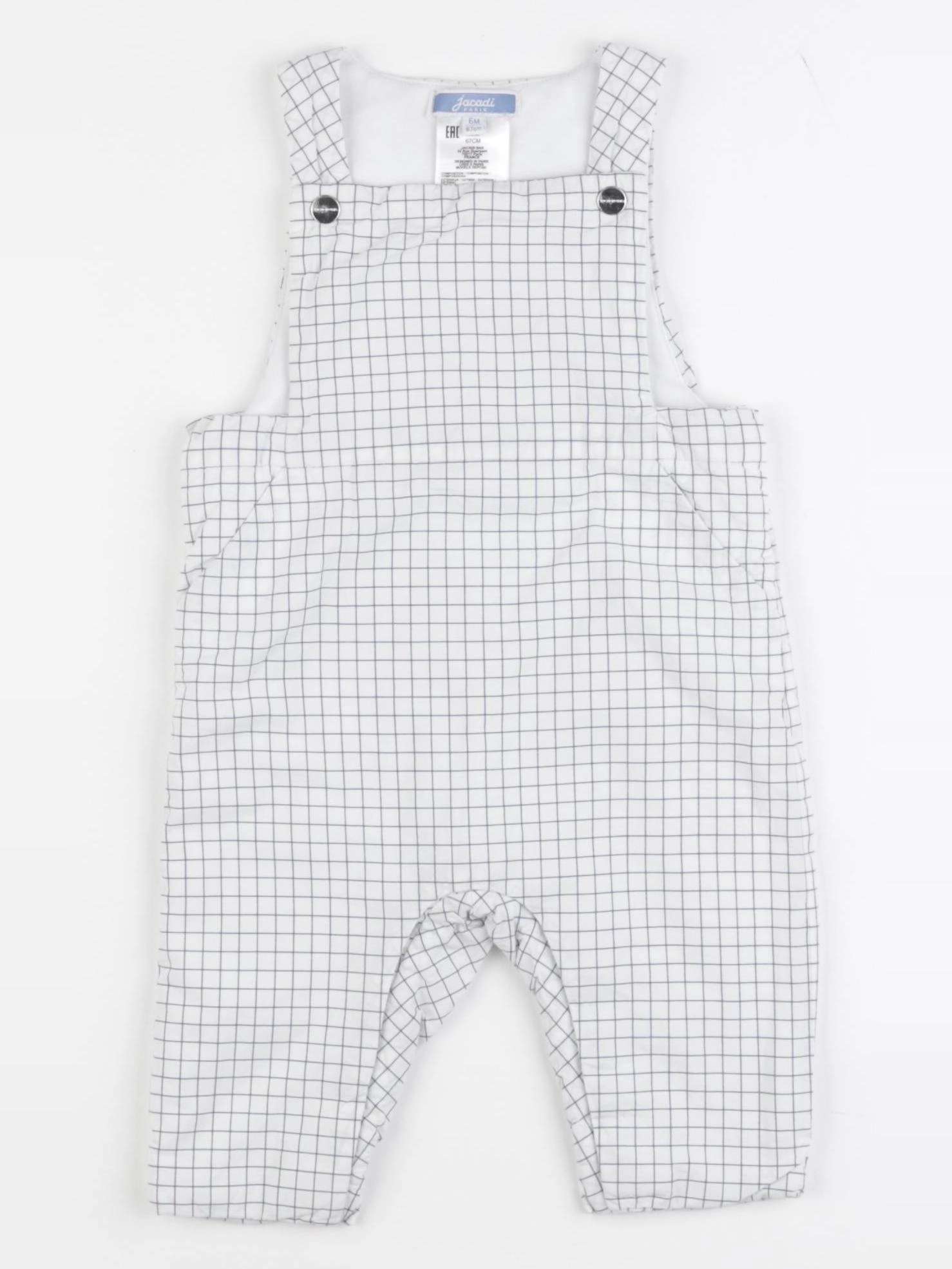 Jacadi - combinaison blanc, bleu - 6 mois