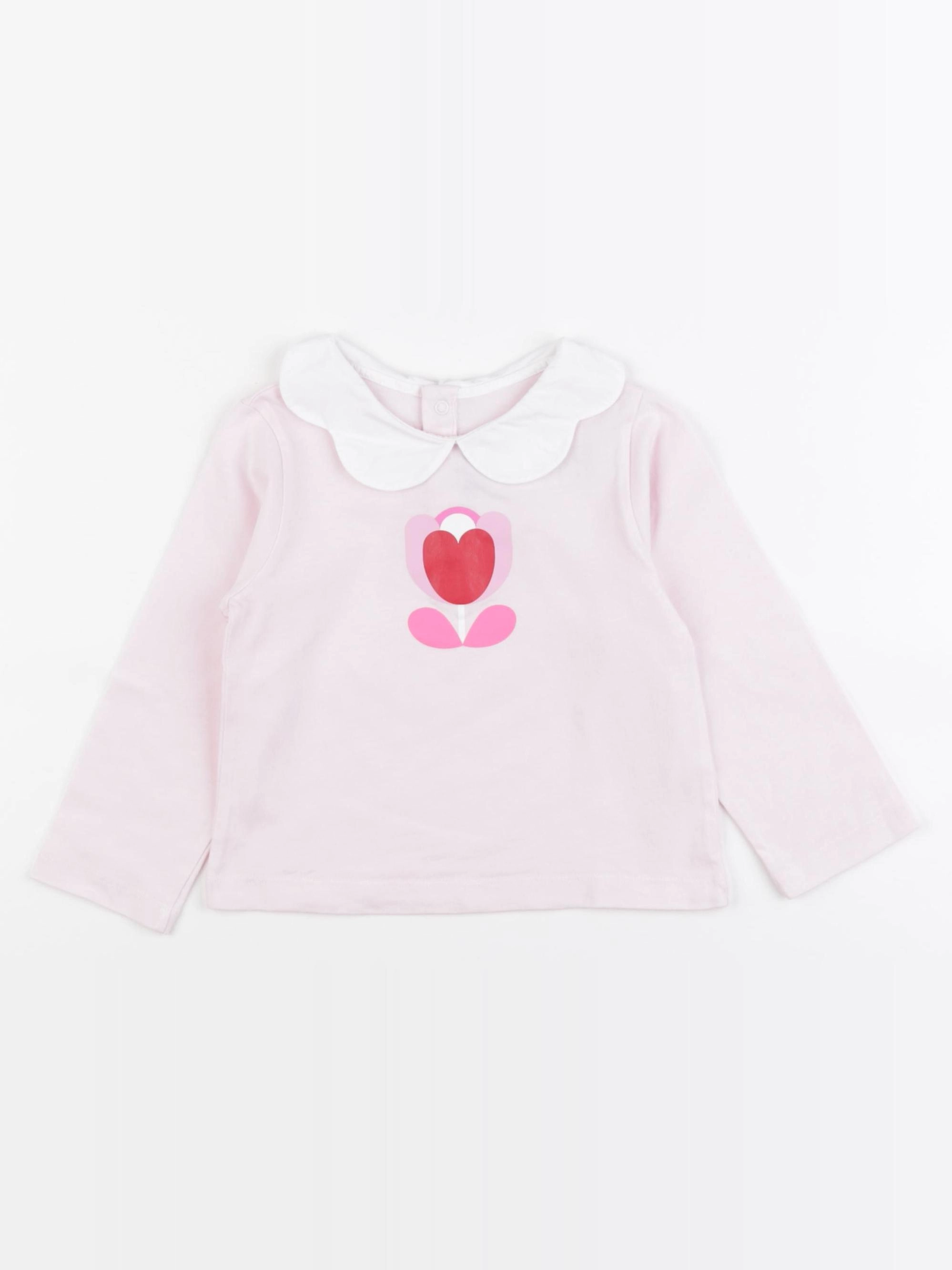 Jacadi - tee-shirt rose - 24 mois