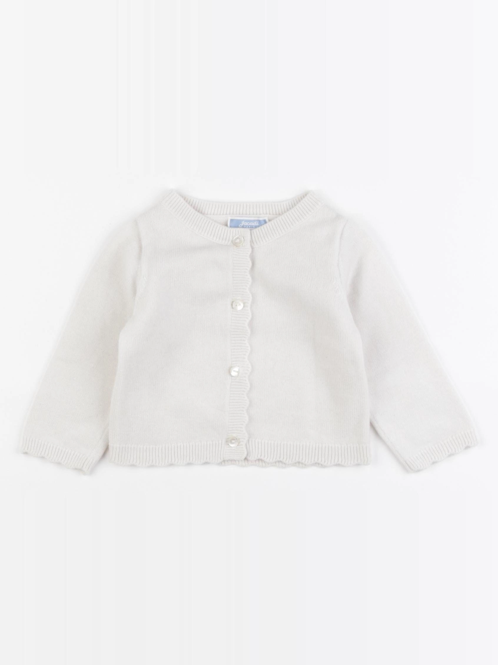 Jacadi - gilet blanc - 6 mois