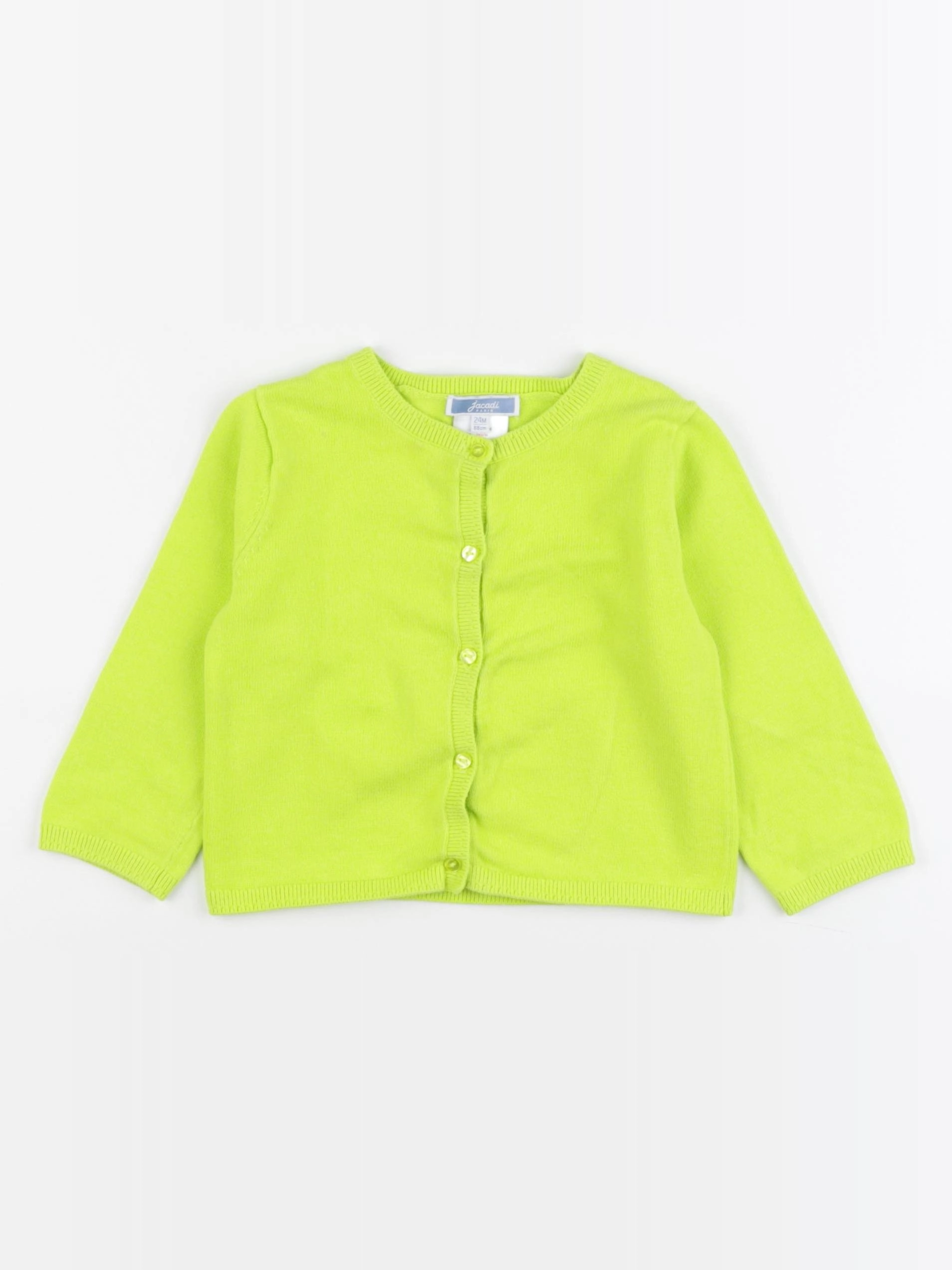 Jacadi - gilet vert fluo - 24 mois
