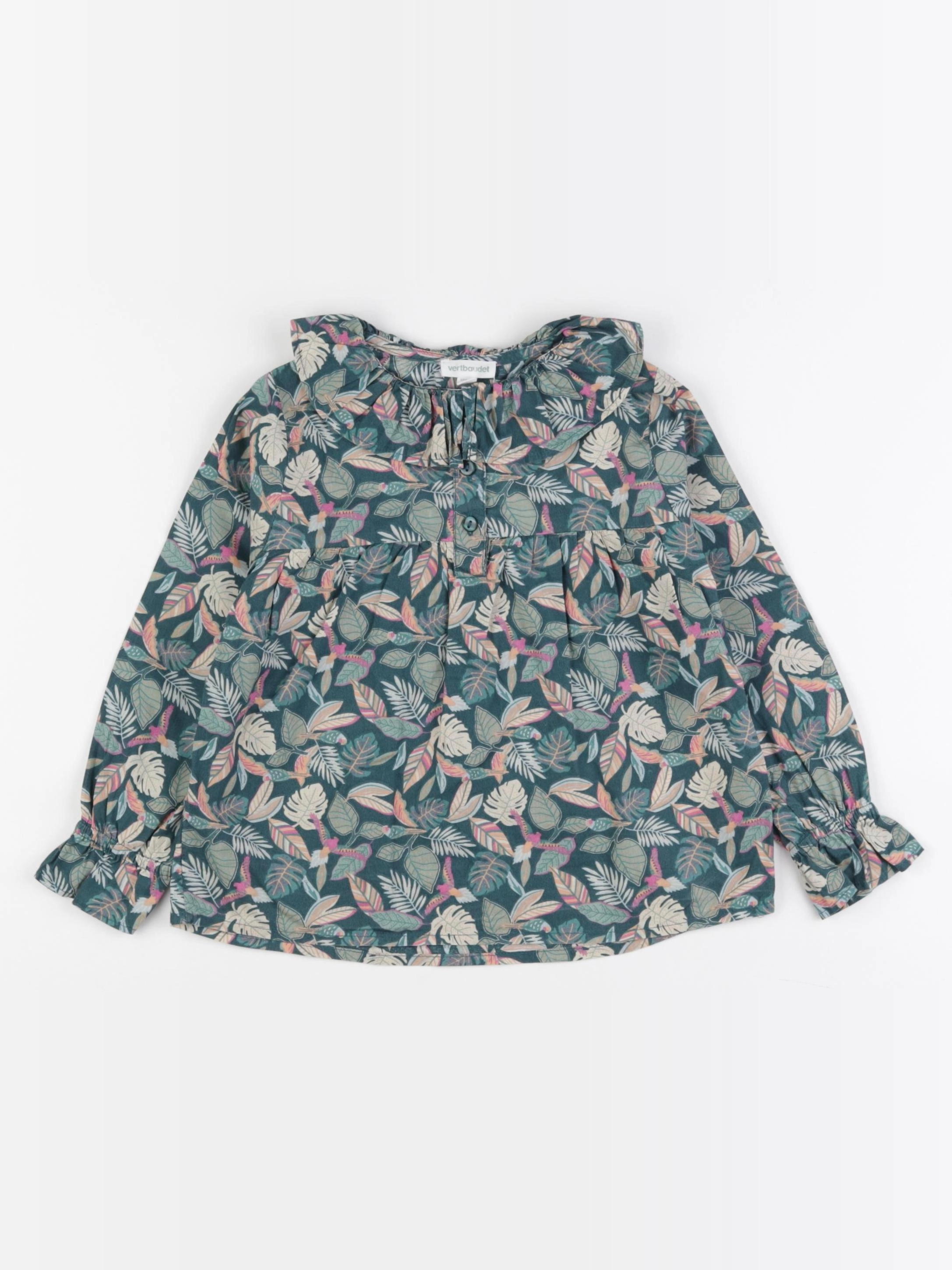 Vertbaudet - blouse vert - 4 ans
