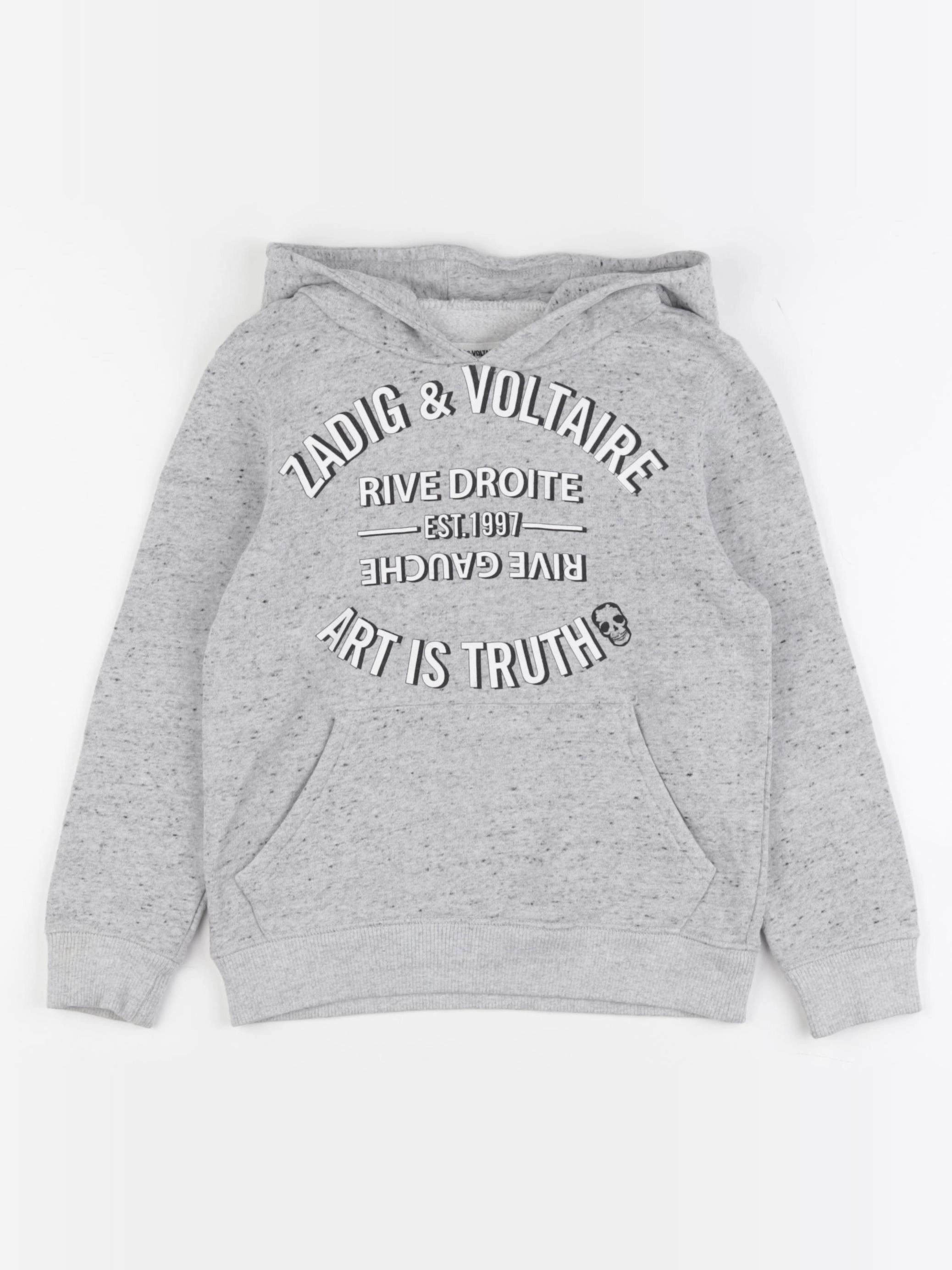 Zadig & Voltaire - sweat gris - 6 ans