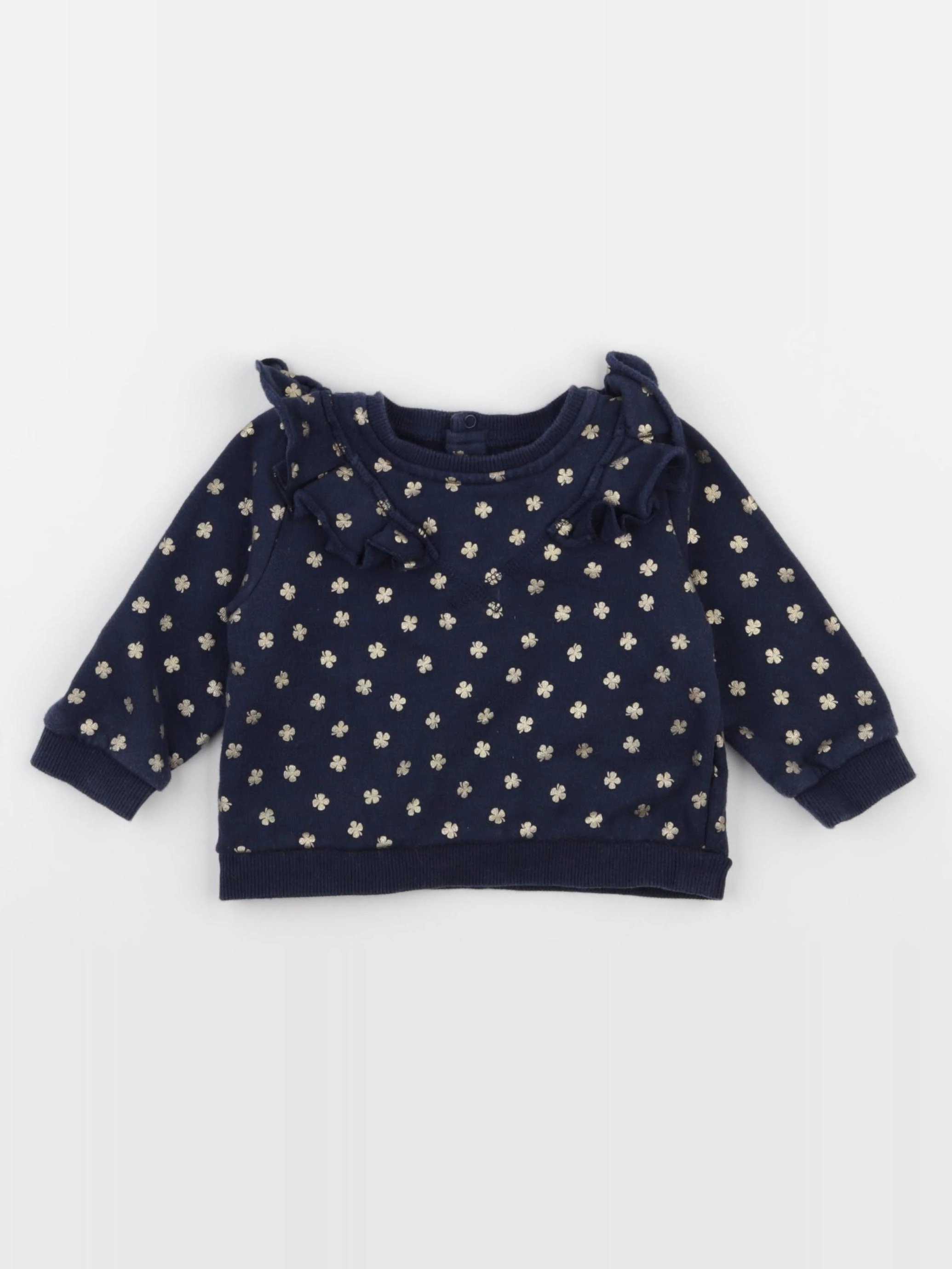 Boutchou - sweat bleu, or - 12 mois