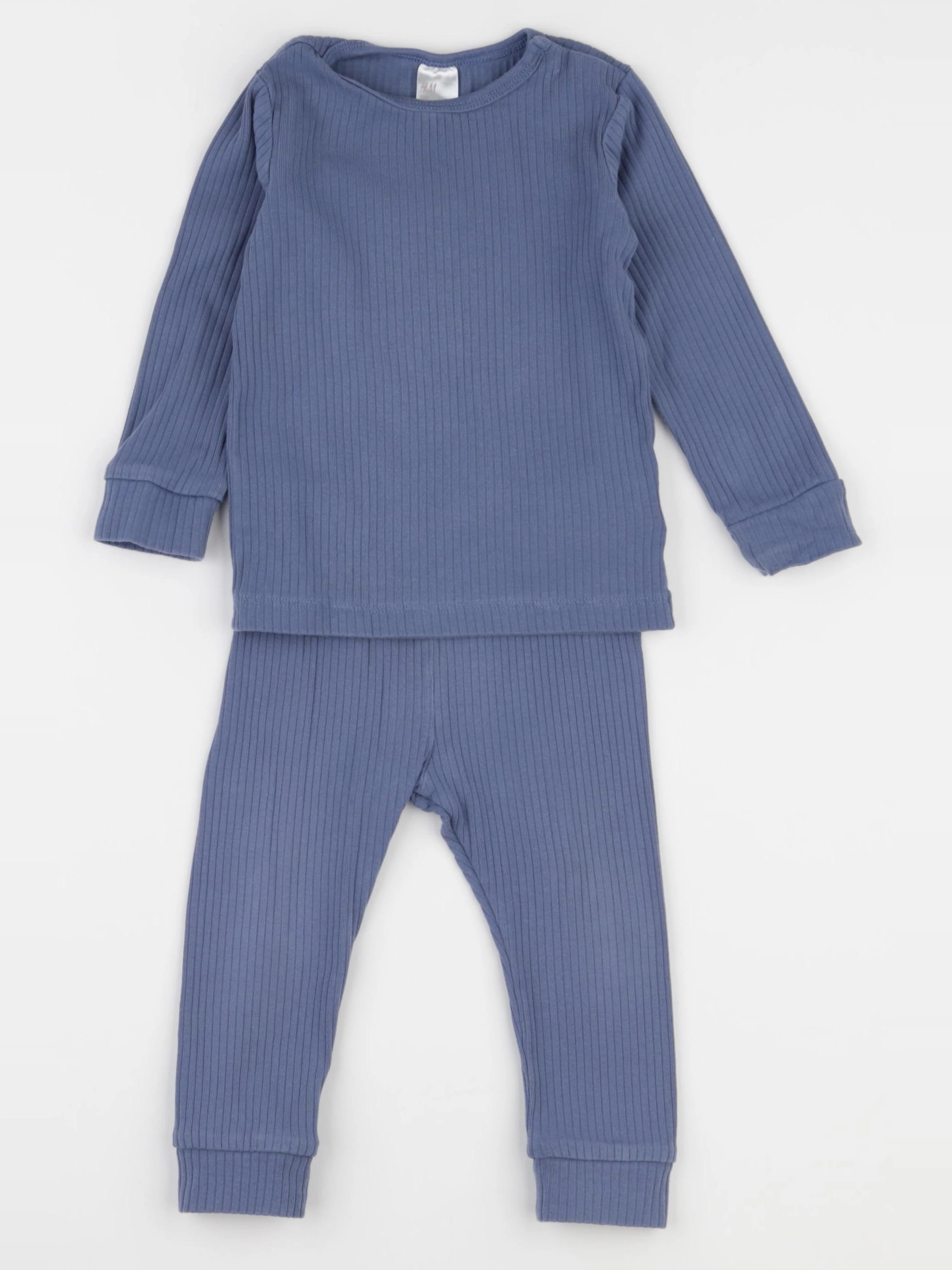 H&M - pyjama coton bleu - 12/18 mois