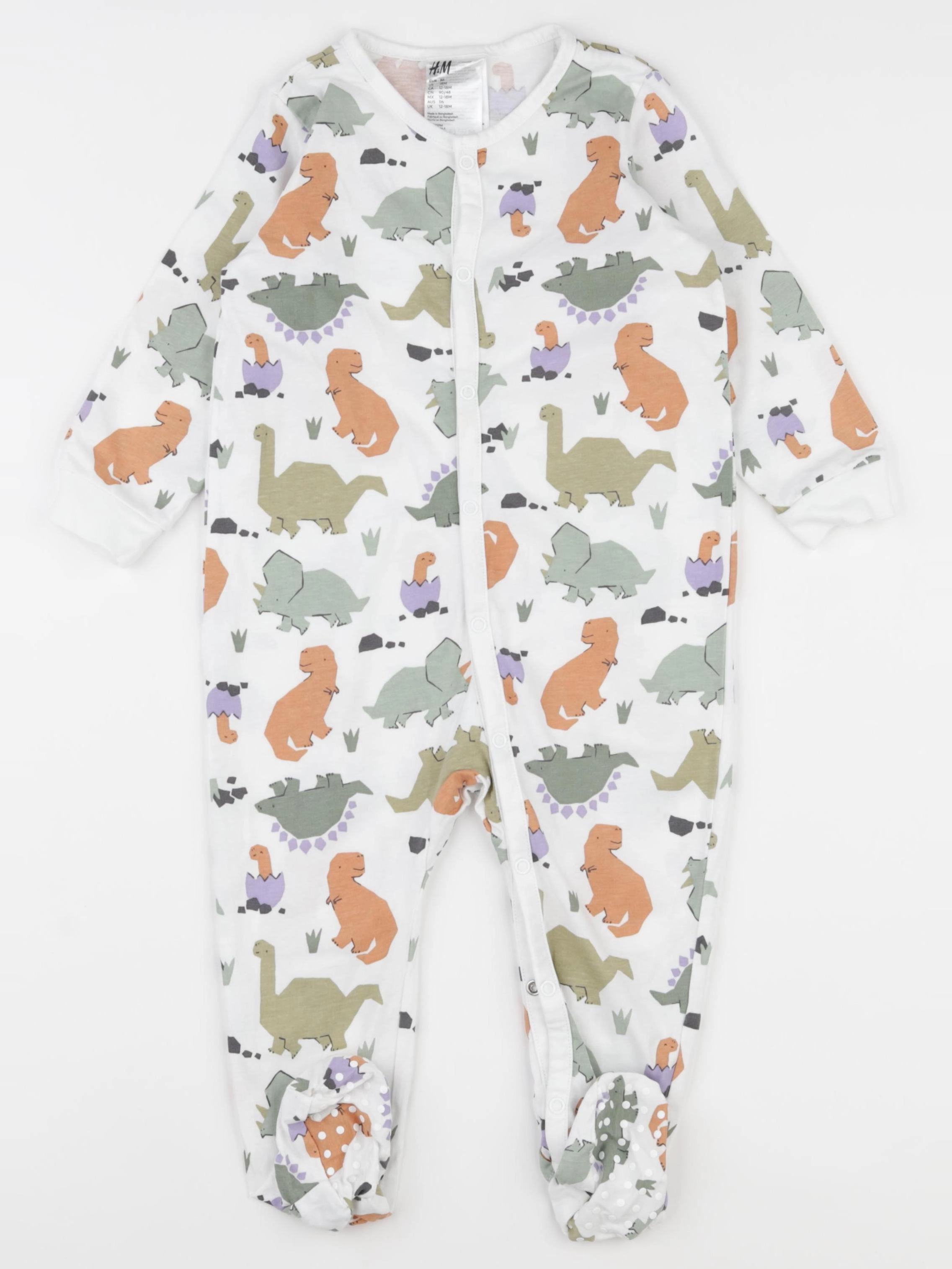 H&M - pyjama coton blanc - 12/18 mois
