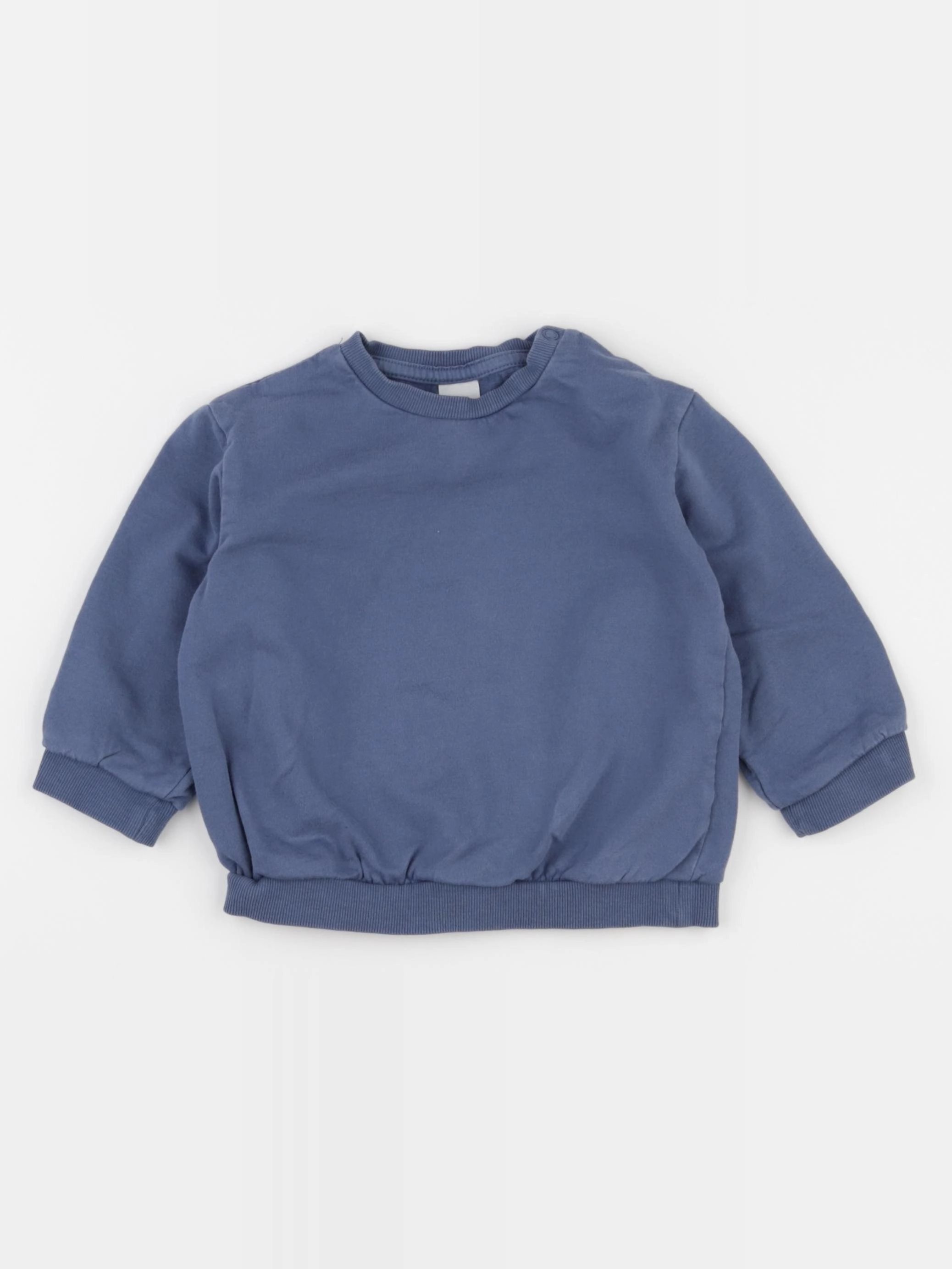 H&M - sweat bleu - 12/18 mois