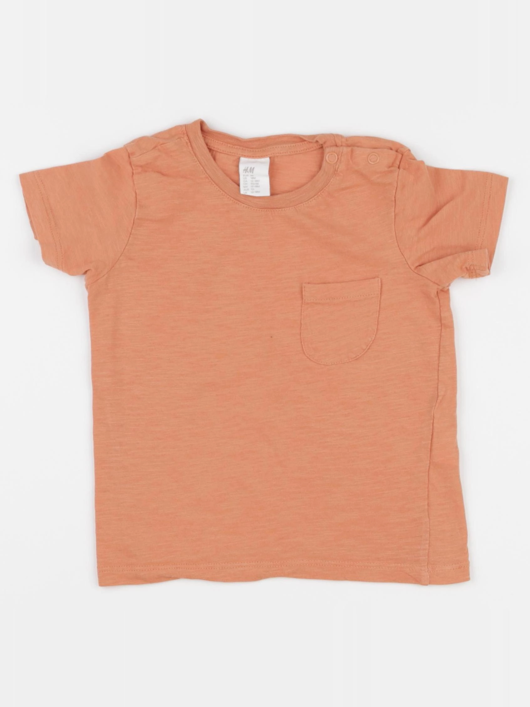 H&M - tee-shirt orange - 12/18 mois
