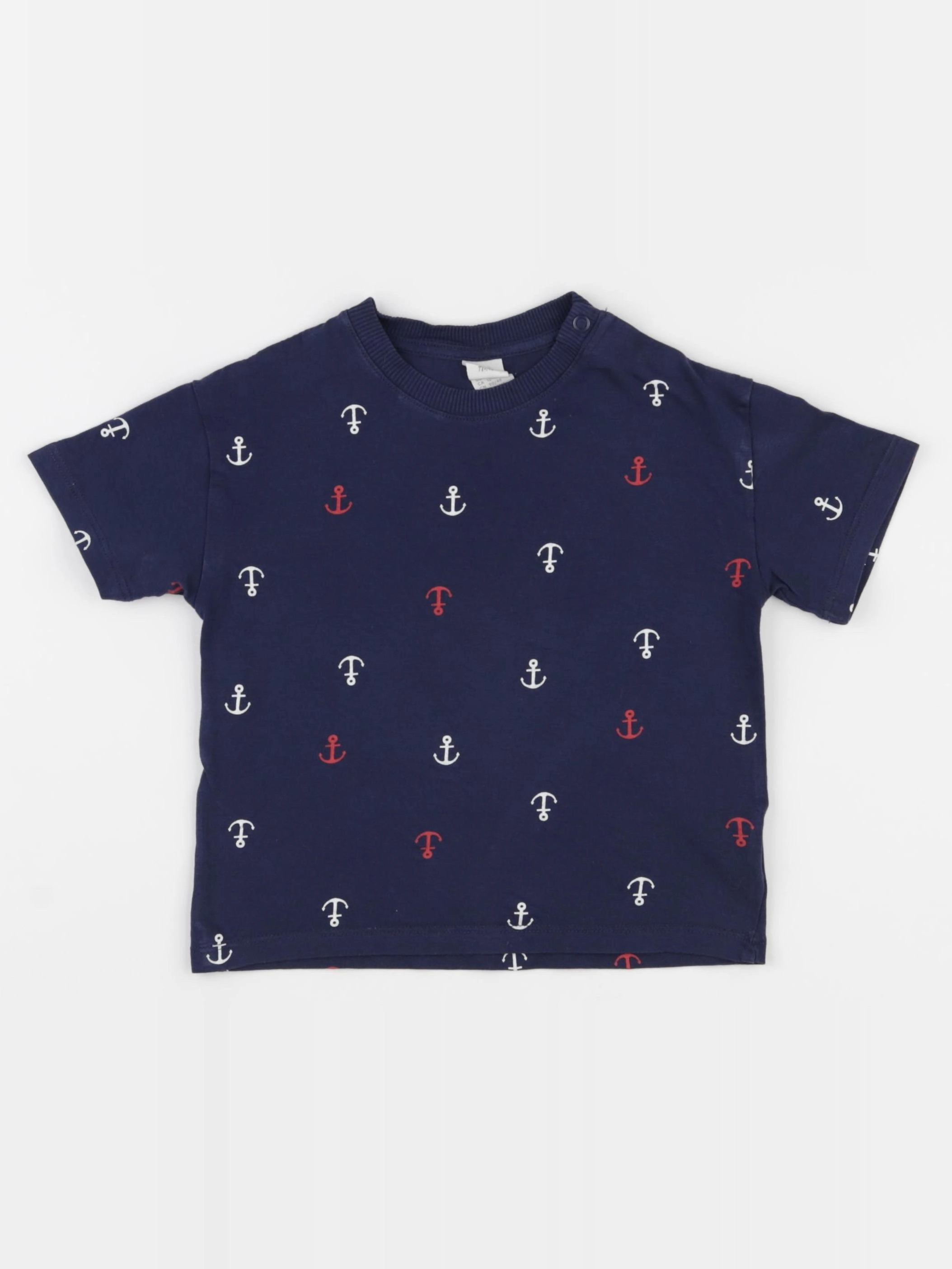 H&M - tee-shirt bleu - 12/18 mois