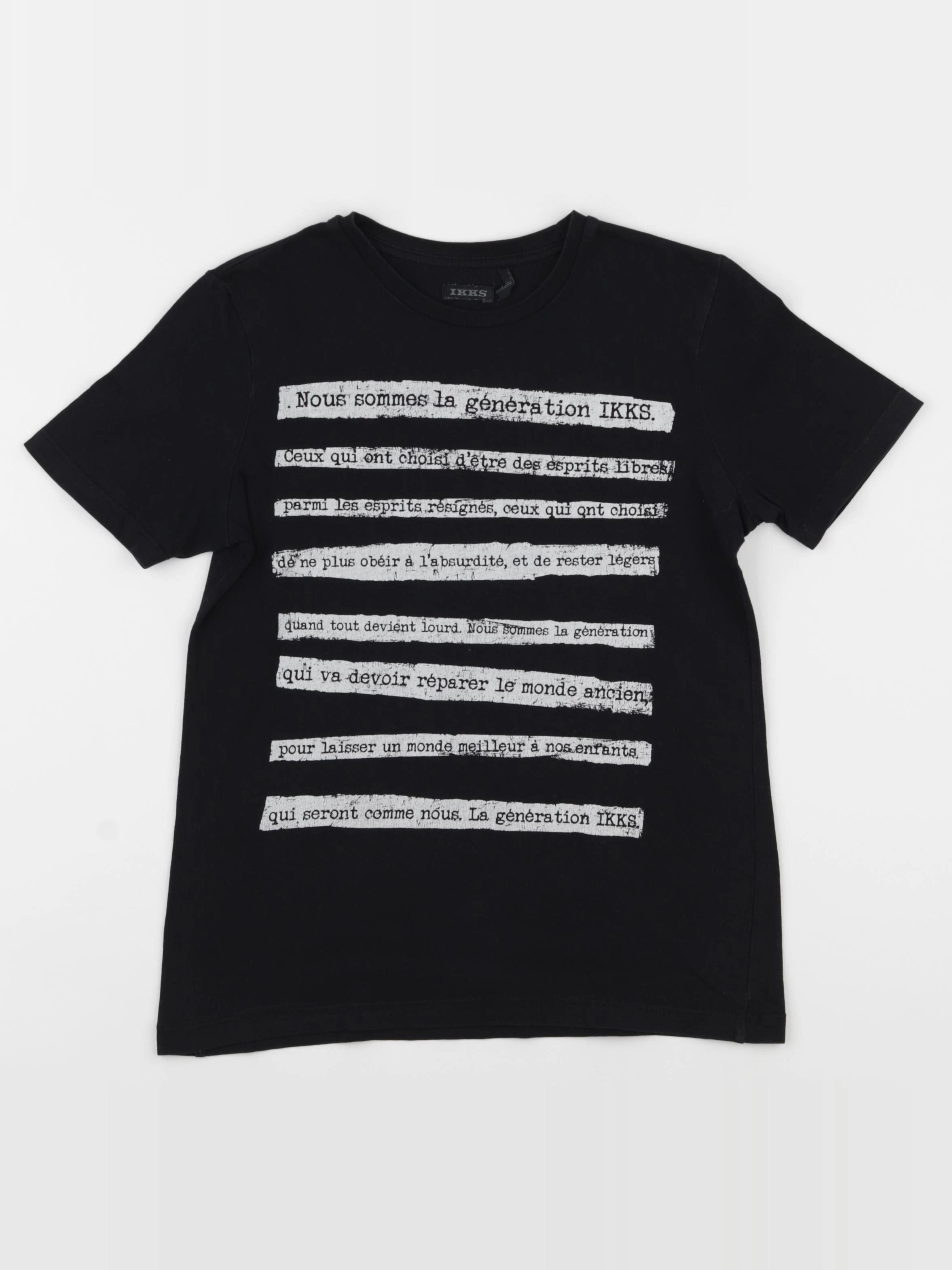 IKKS - tee-shirt noir - 10 ans