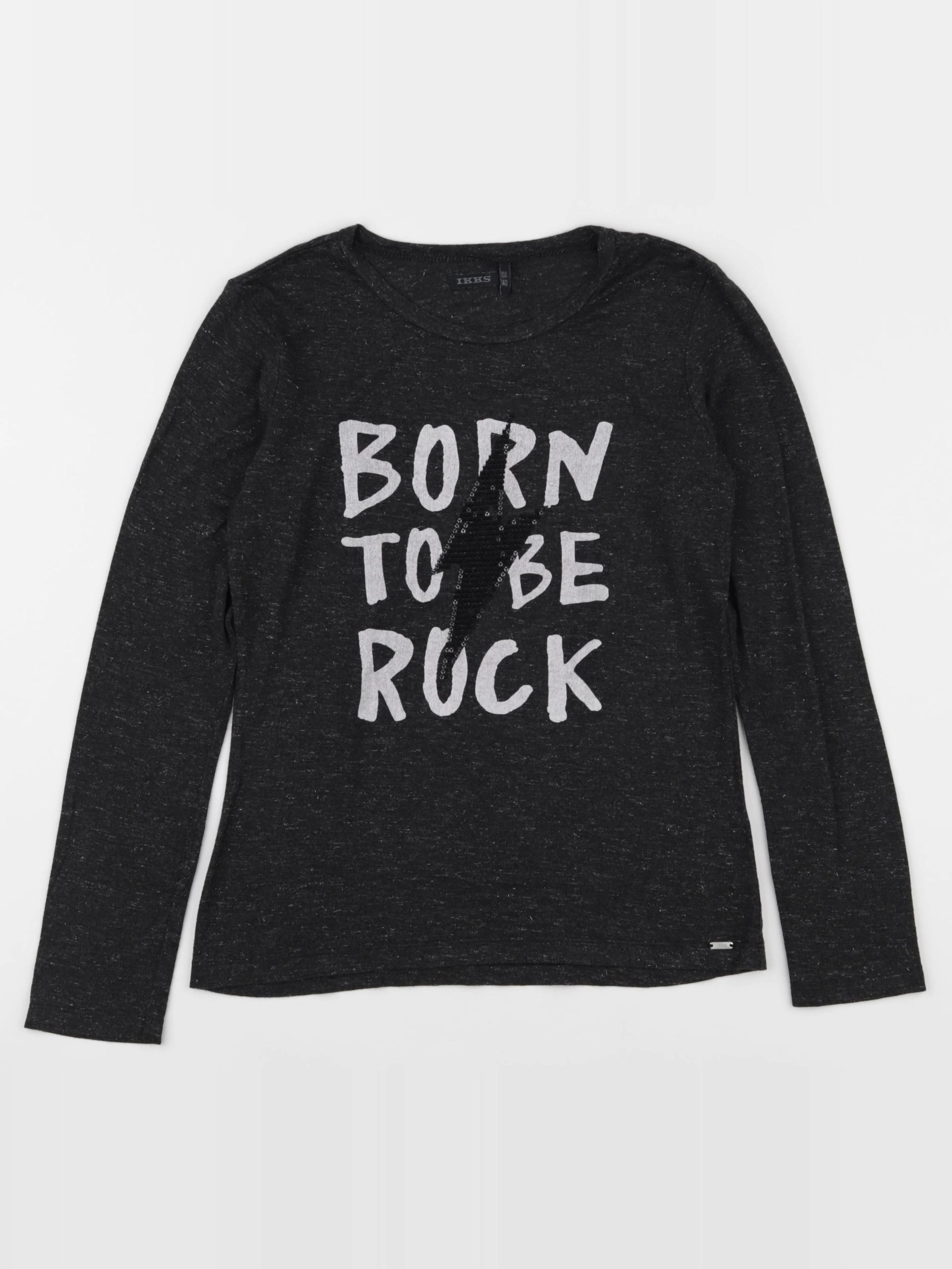 IKKS - tee-shirt gris, argent - 10 ans