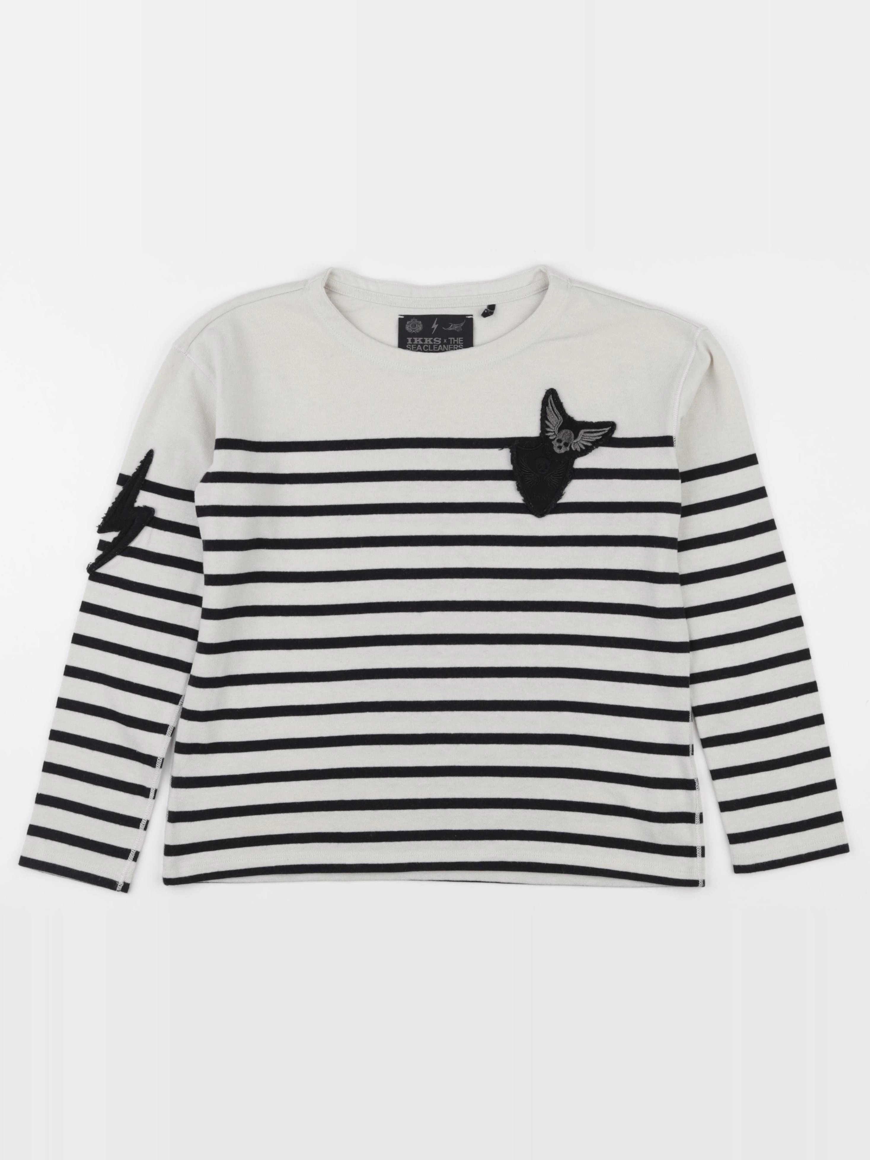 IKKS - pull beige, noir - 10 ans