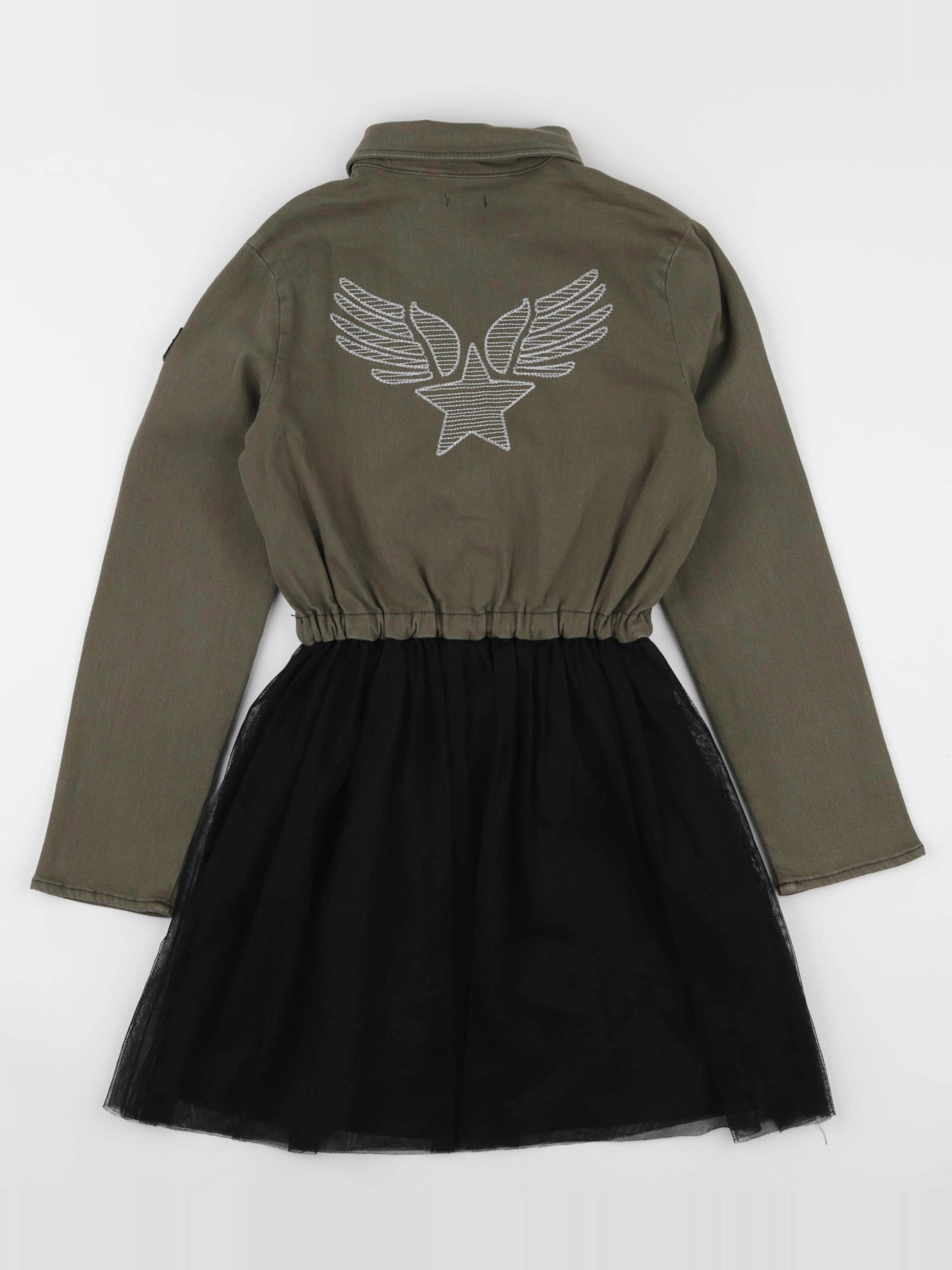 IKKS - robe imprimé au dos vert, noir - 10 ans