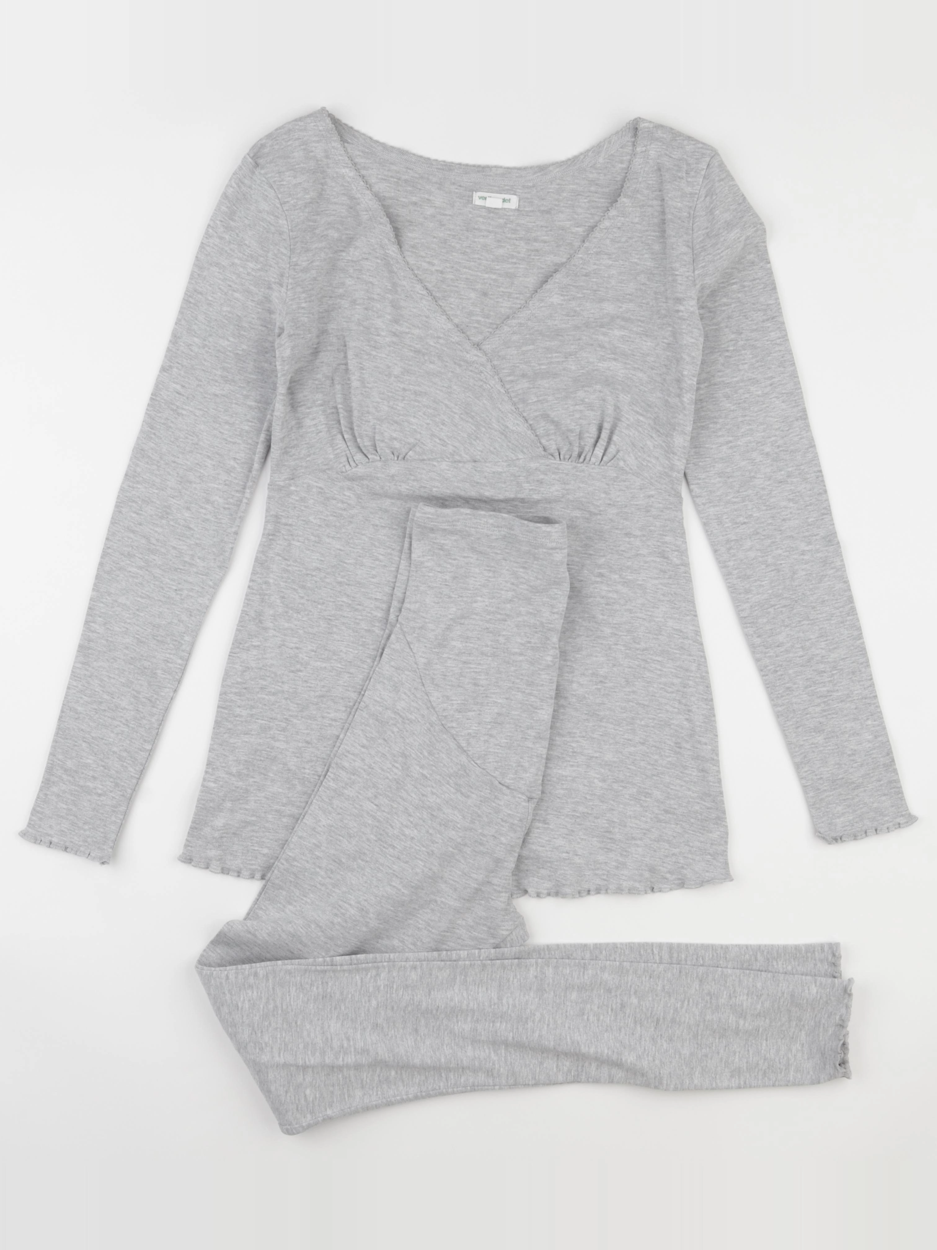 Vertbaudet - pyjama grossesse coton gris - 34 à 36