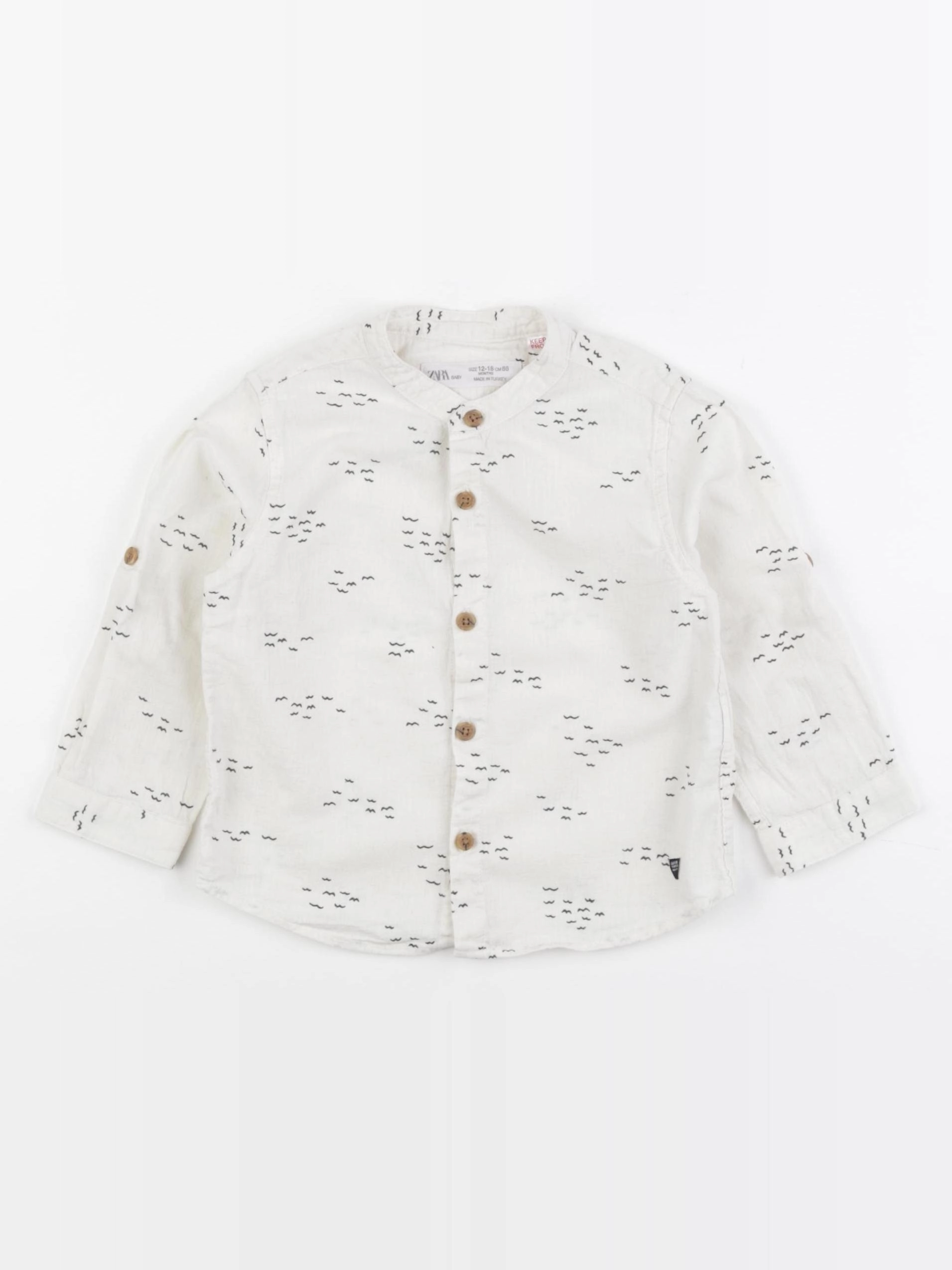 Zara - chemise blanc - 12/18 mois