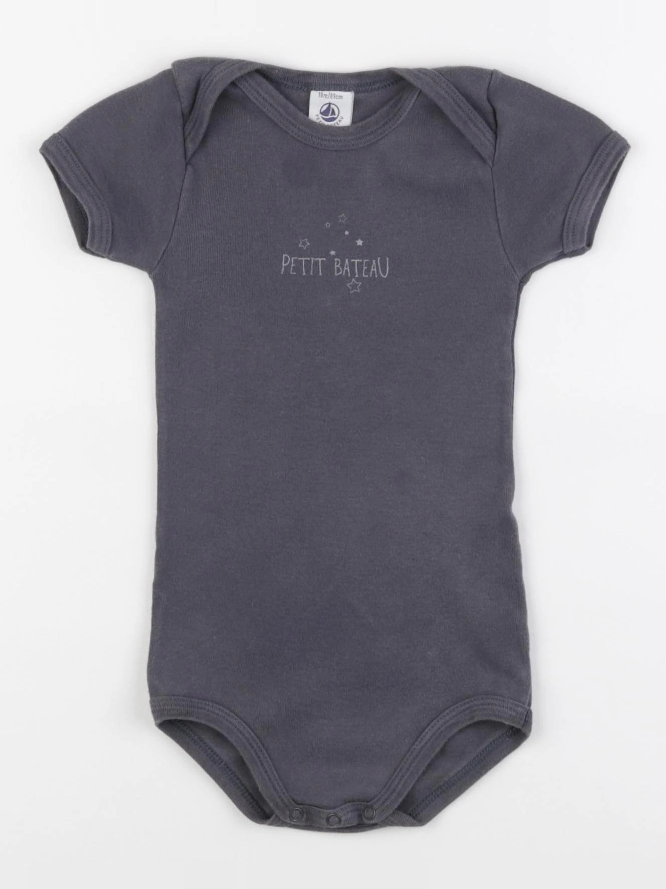 Petit Bateau - body bleu - 18 mois