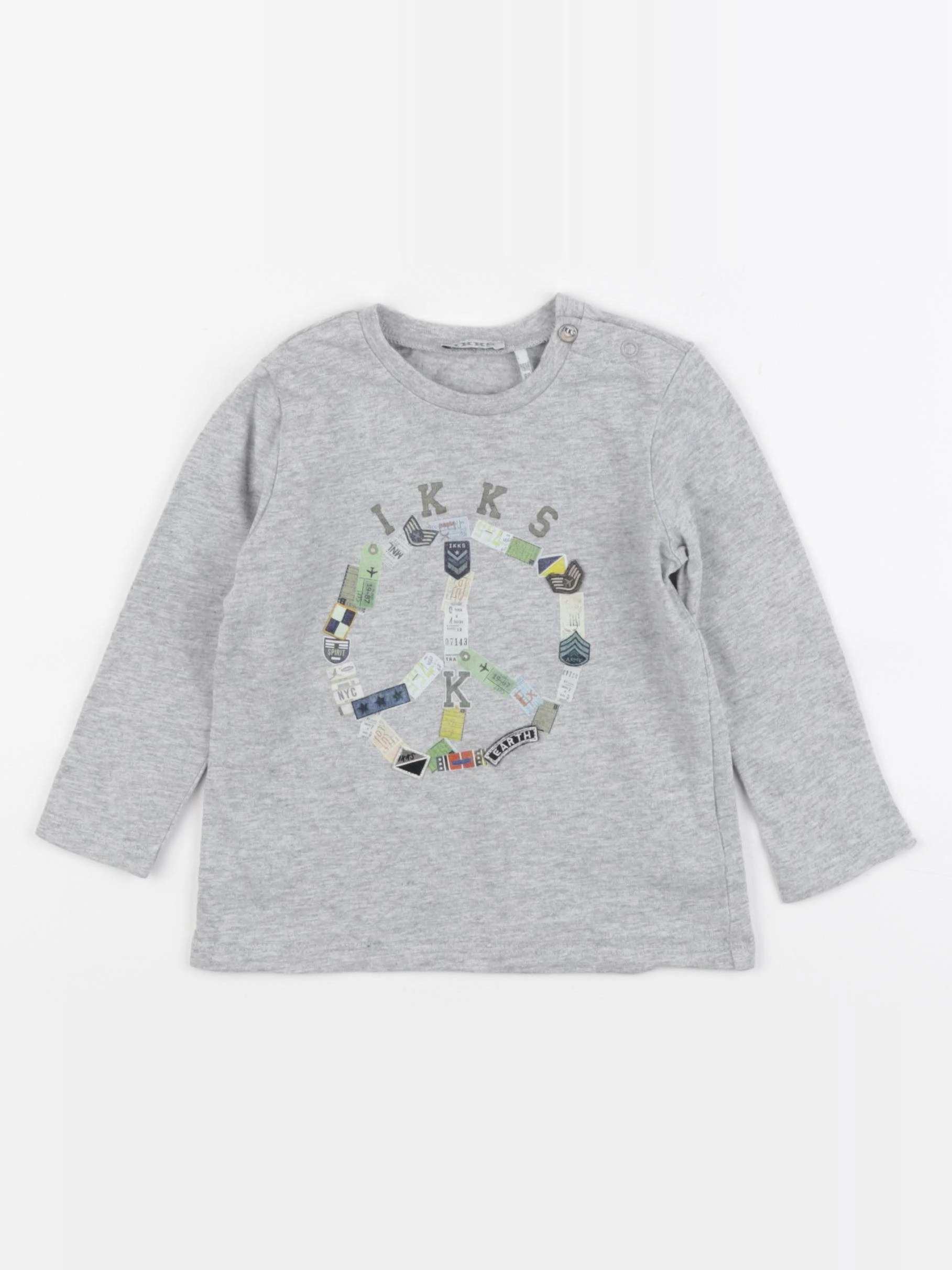 IKKS - tee-shirt gris - 18 mois