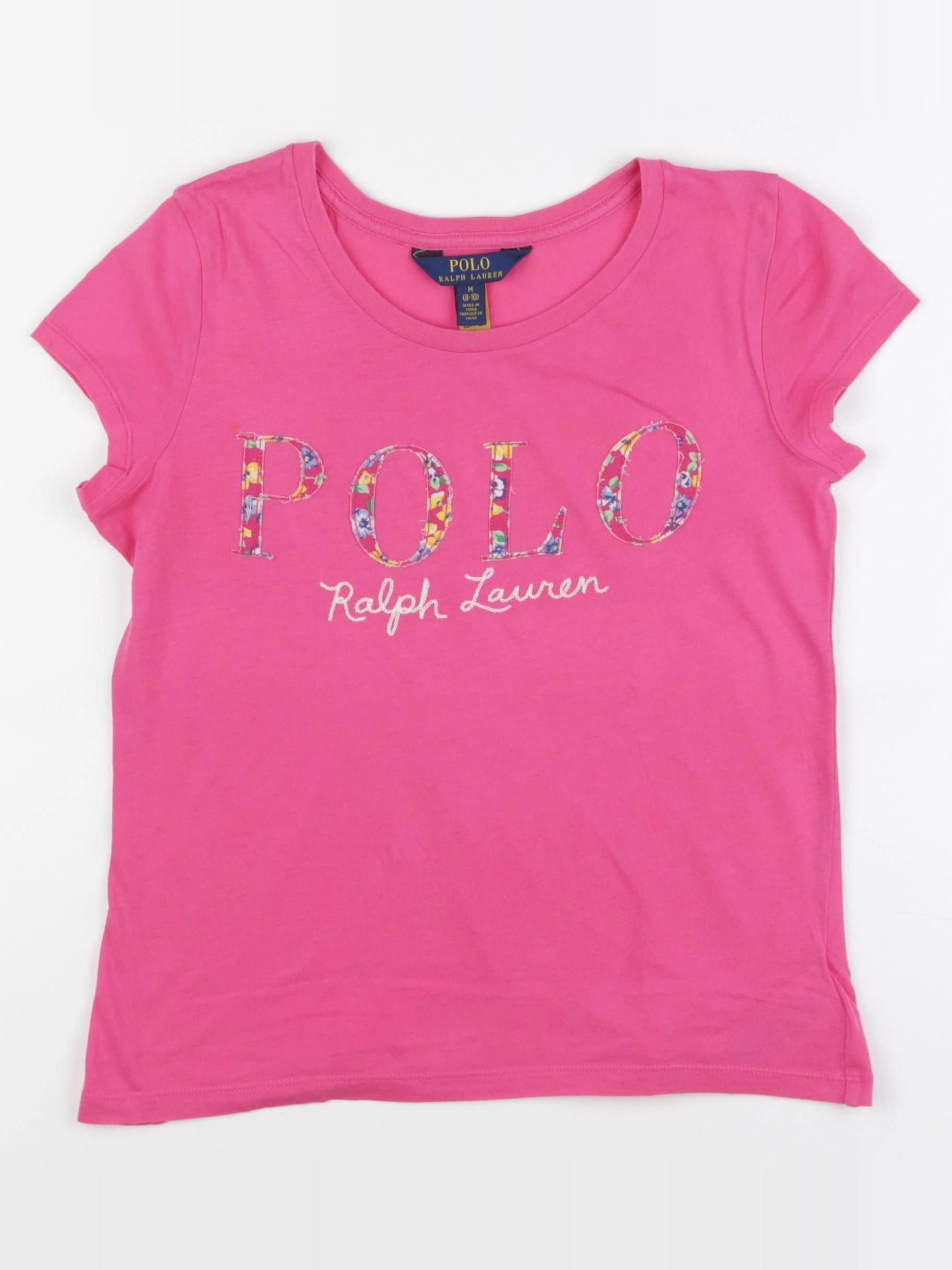 Ralph Lauren - tee-shirt rose - 8/10 ans