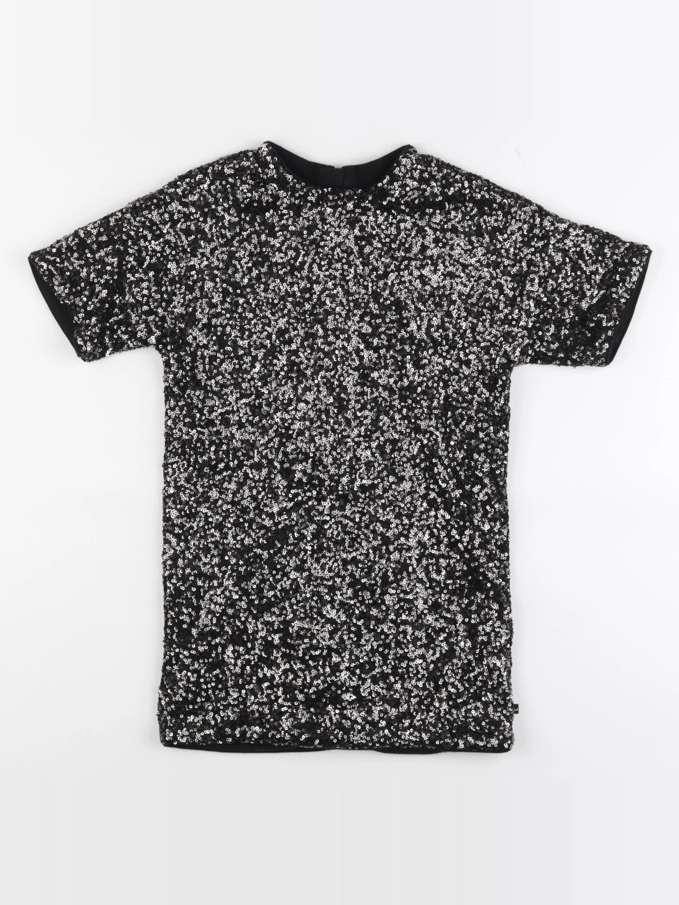 IKKS - robe argent, noir - 5 ans