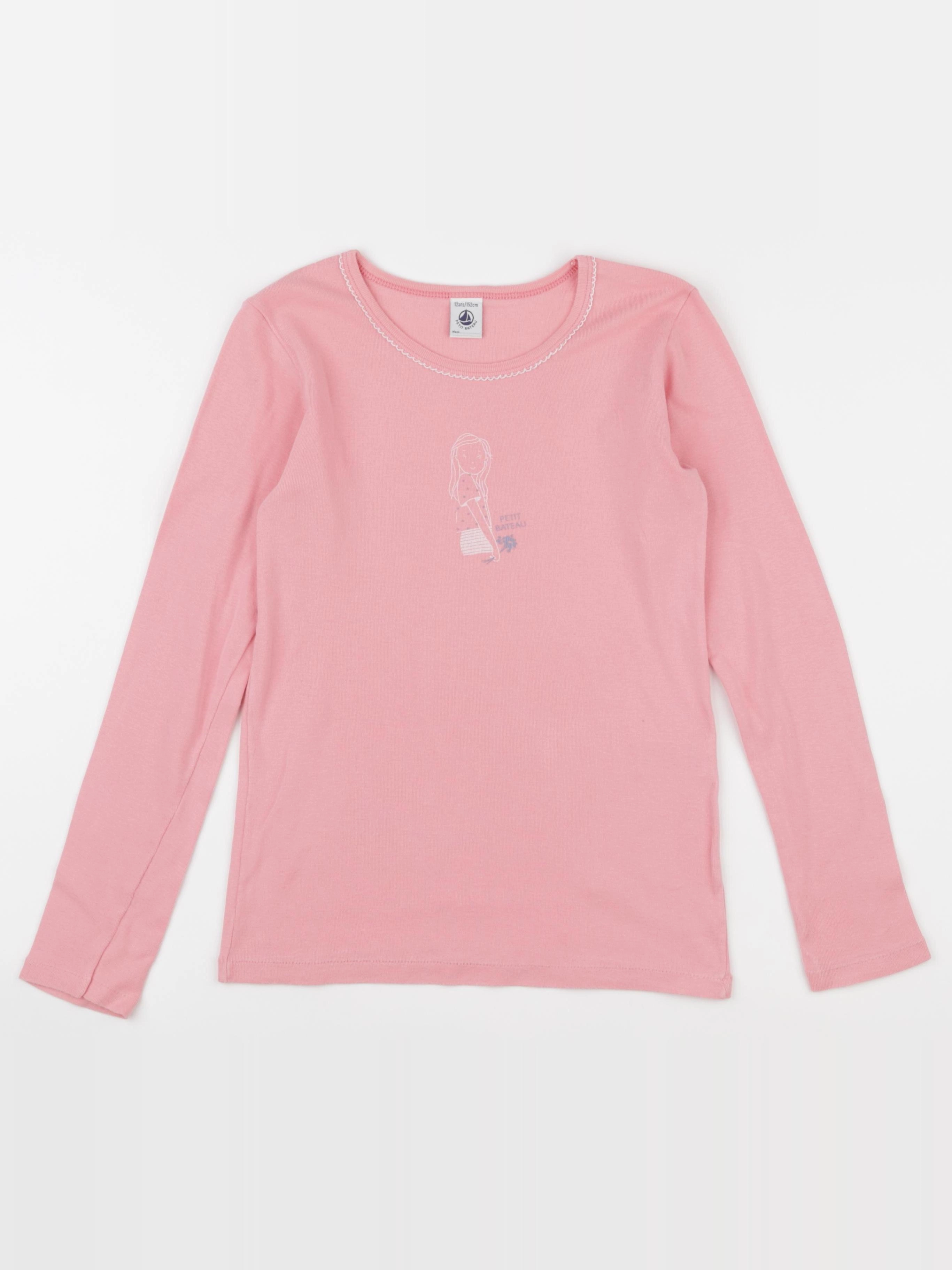 Petit Bateau - maillot de corps rose - 12 ans