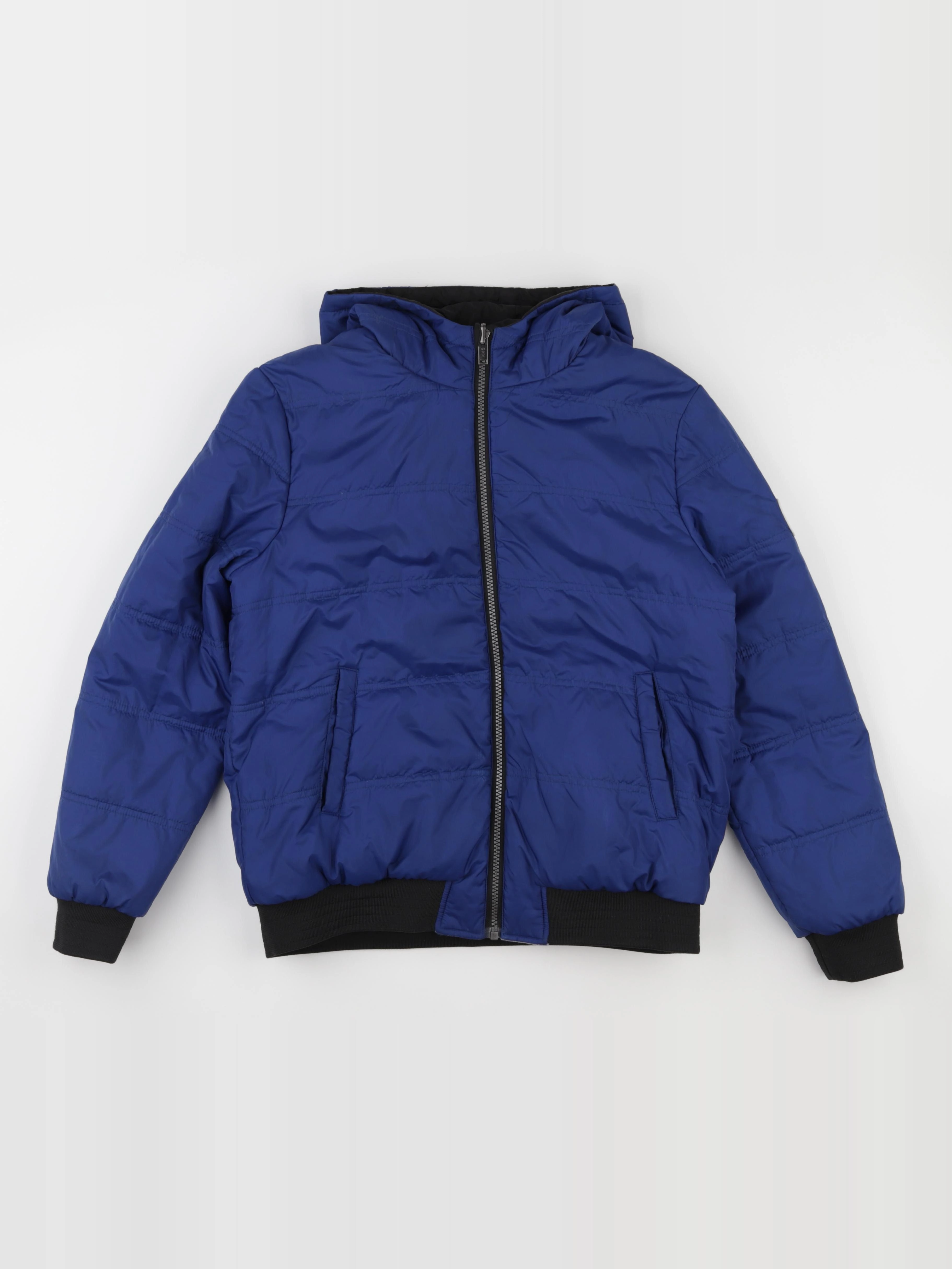 IKKS - veste réversible bleu, gris - 14 ans