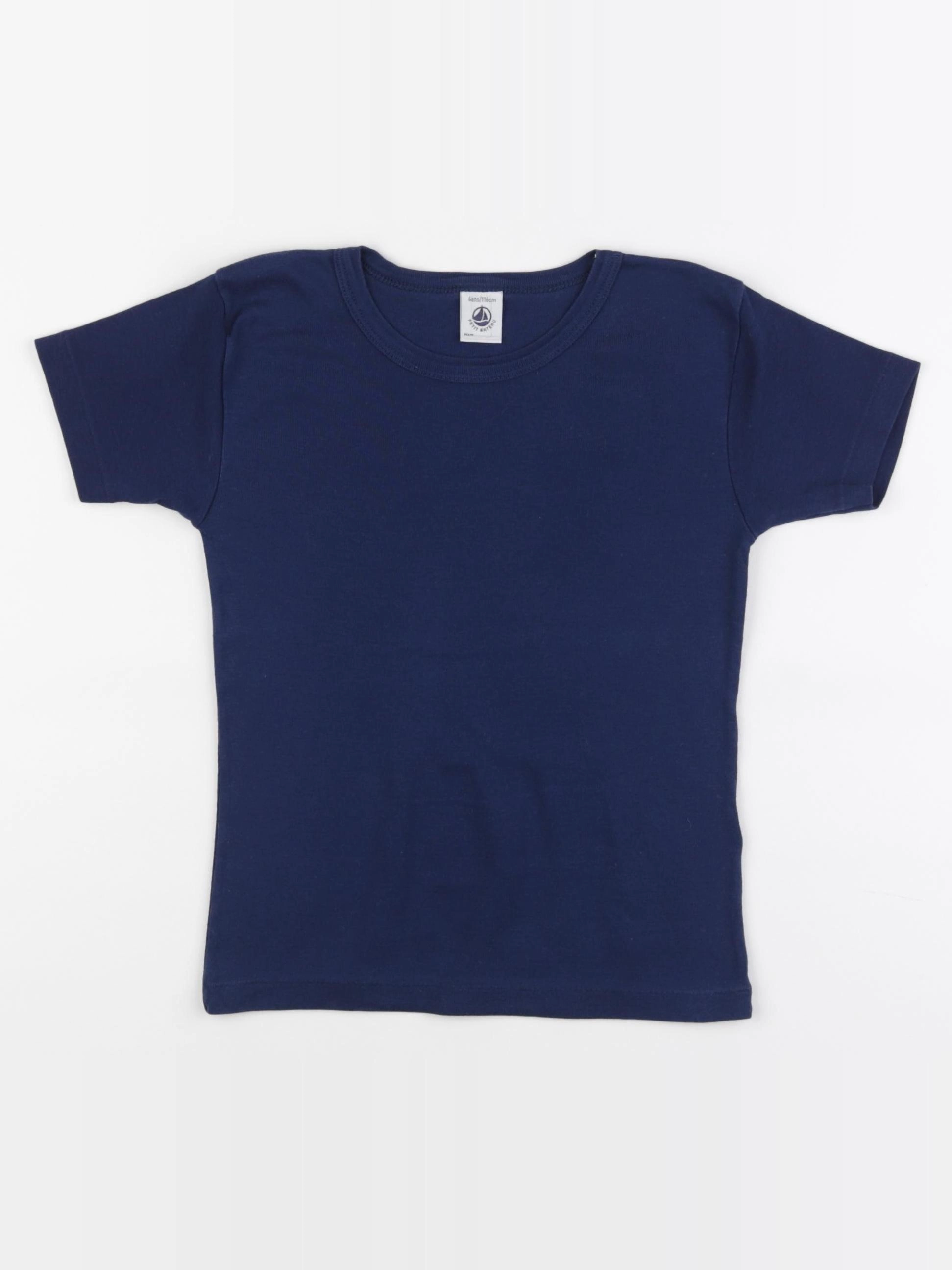 Petit Bateau - maillot de corps bleu - 6 ans