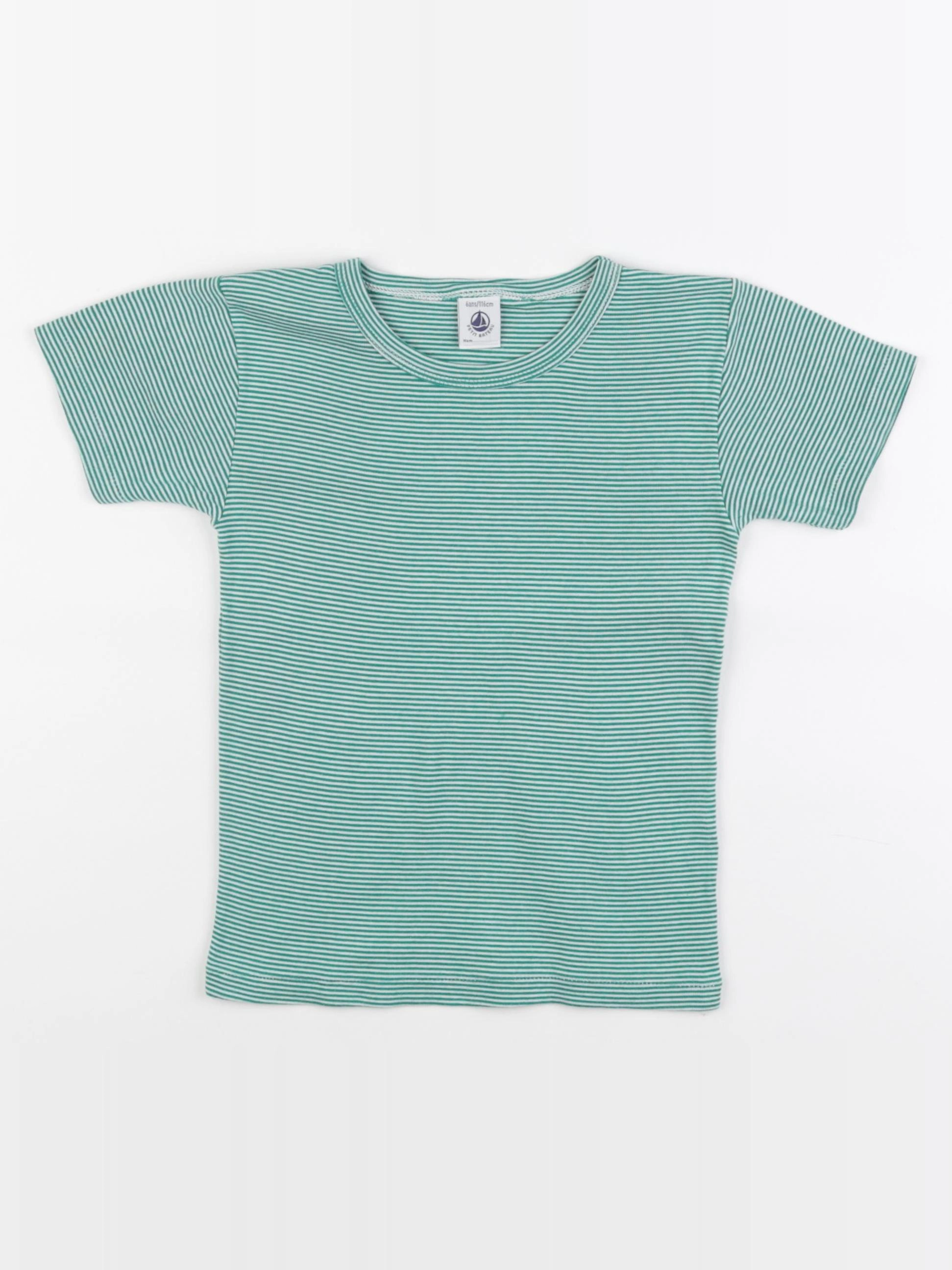 Petit Bateau - maillot de corps vert - 6 ans