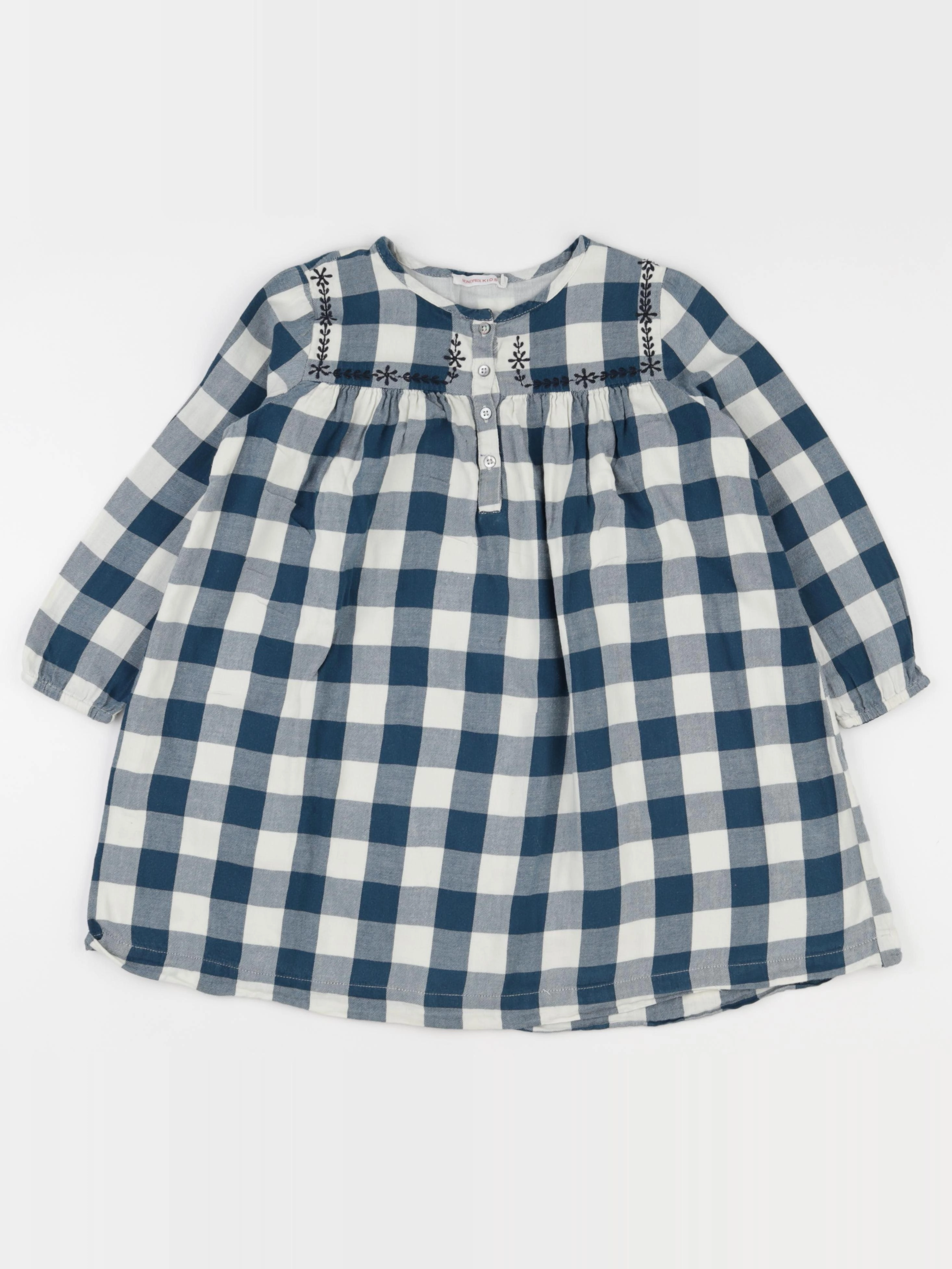 Petit Bateau - robe blanc, bleu - 6 ans