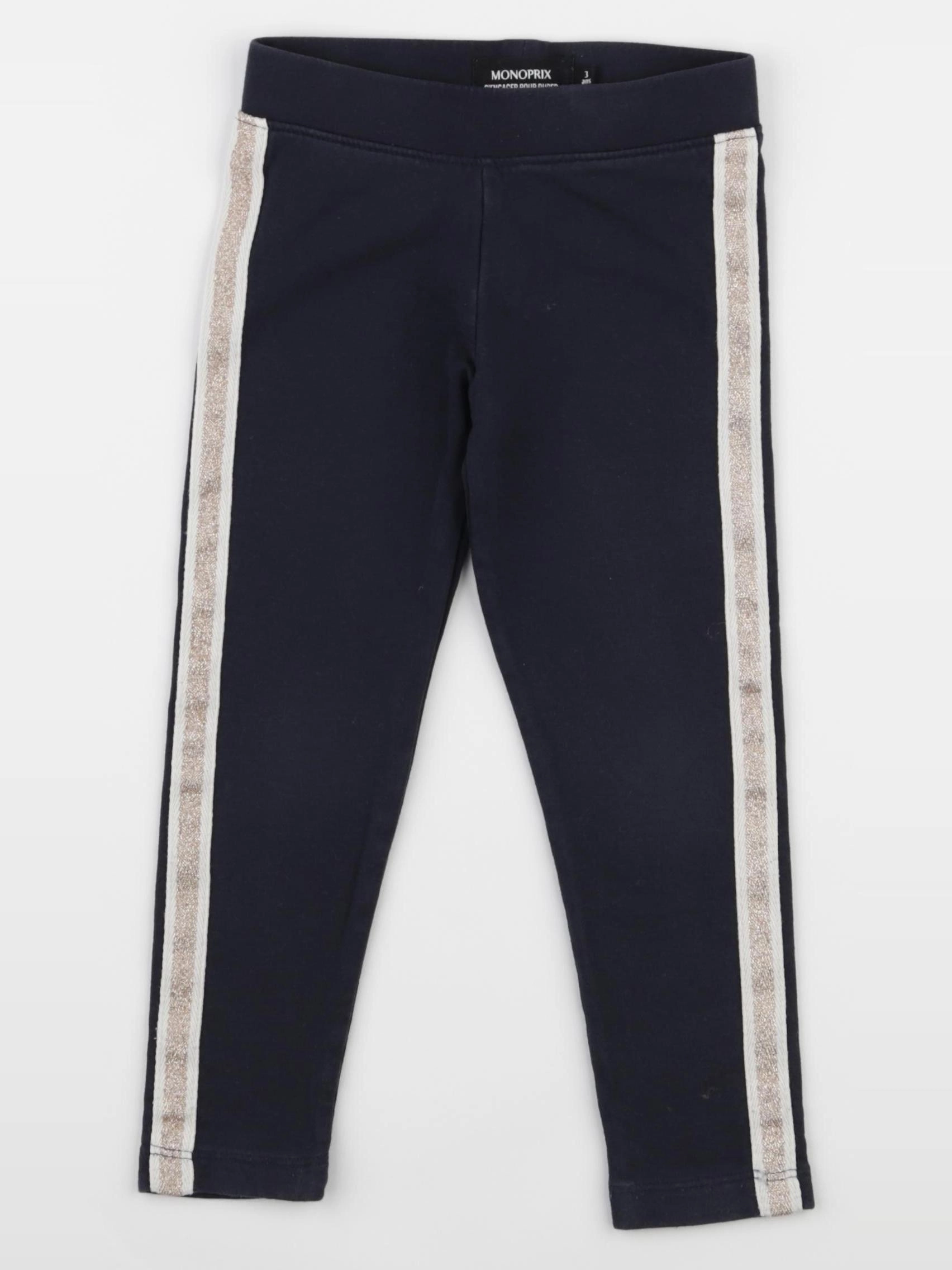 Monoprix - legging bleu - 3 ans