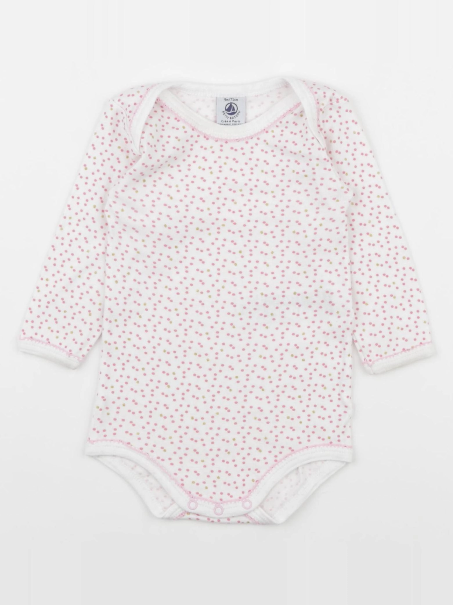 Petit Bateau - body blanc - 9 mois