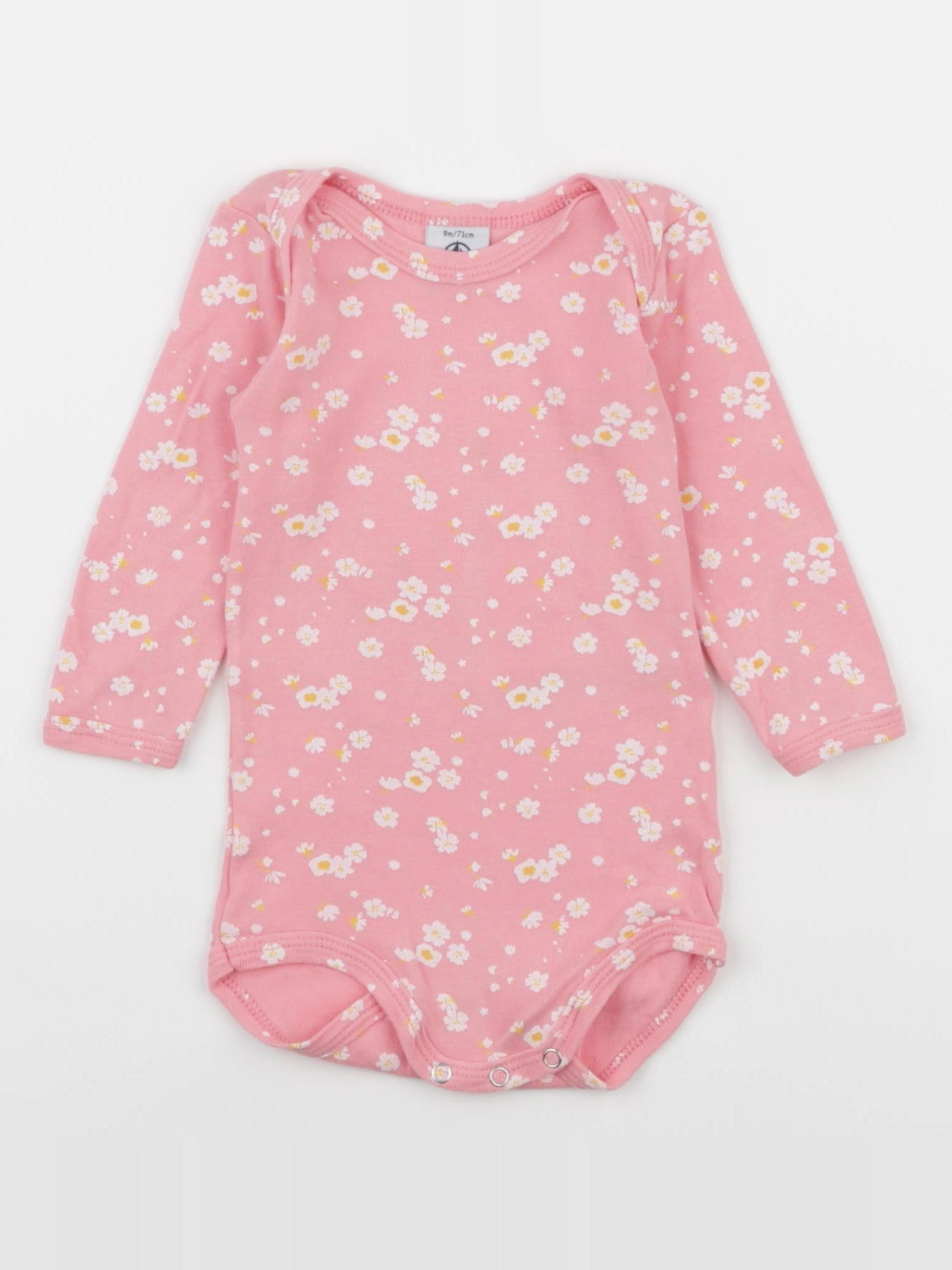 Petit Bateau - body rose - 9 mois