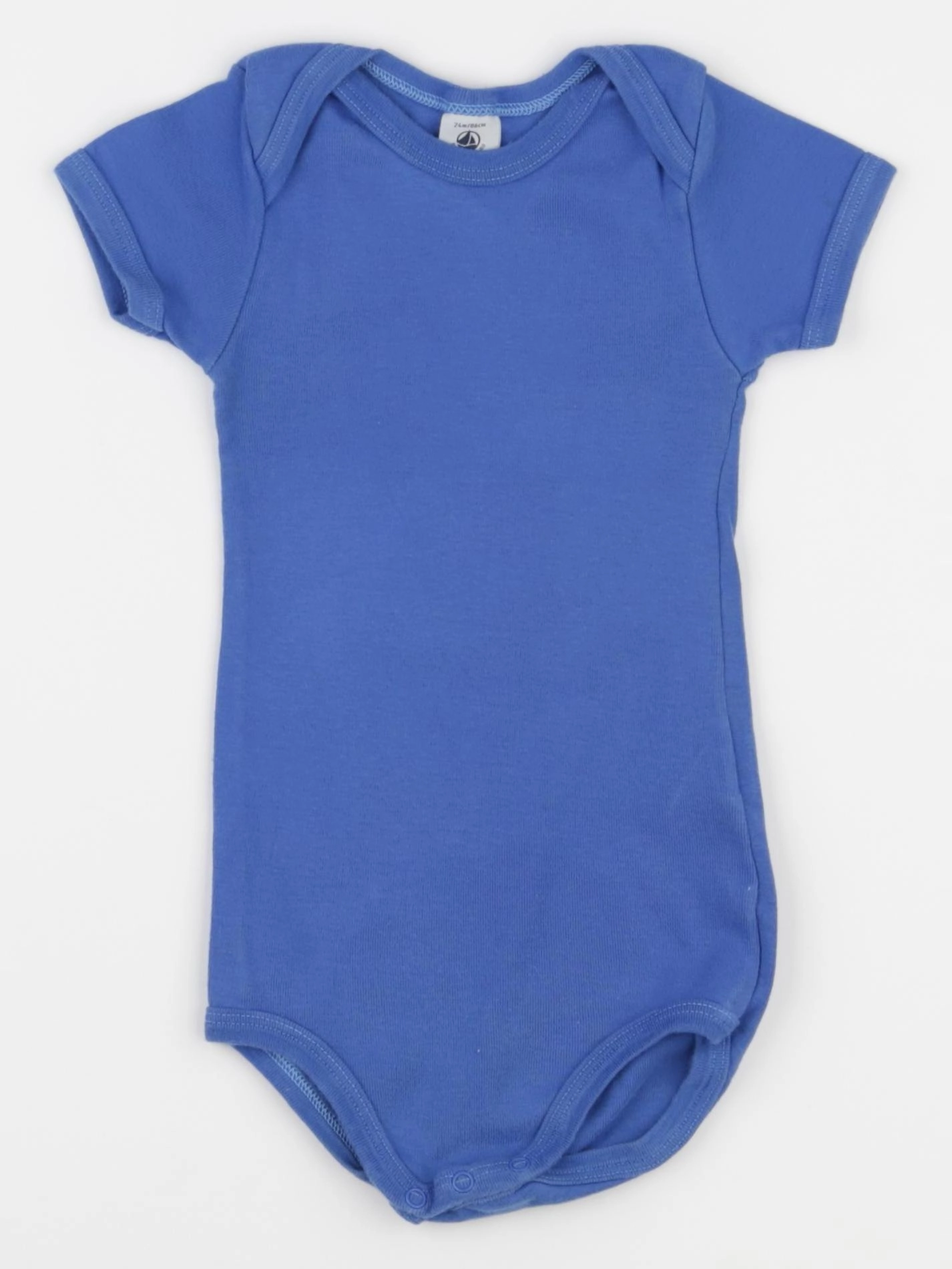 Petit Bateau - body bleu - 24 mois
