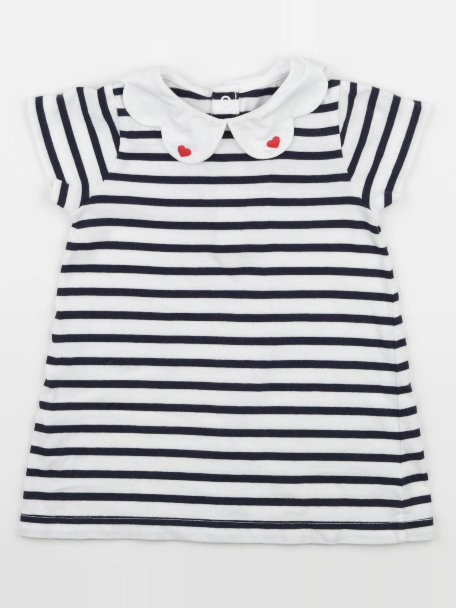 Jacadi - robe blanc, bleu - 18 mois