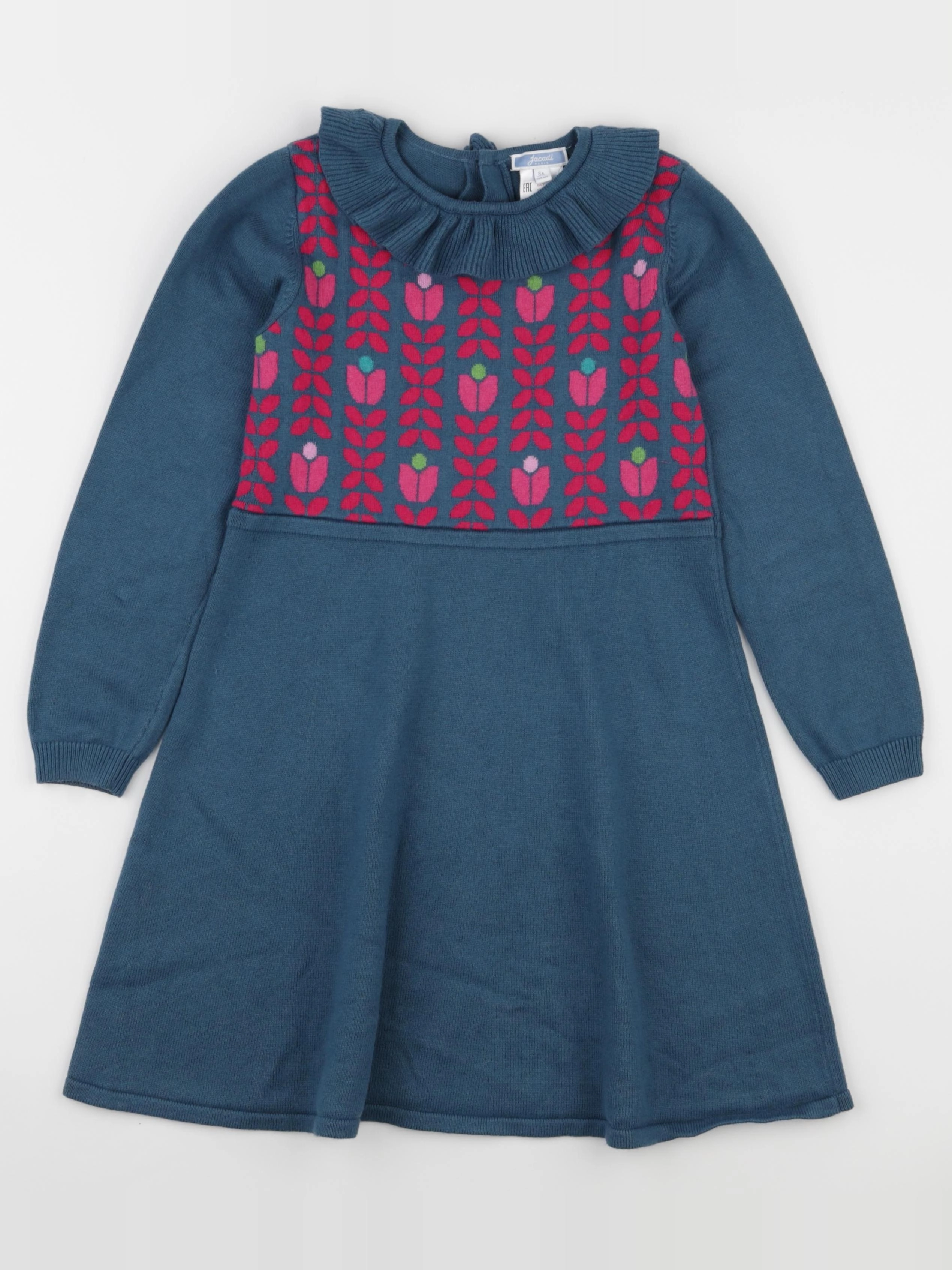 Jacadi - robe bleu, rose - 4 ans