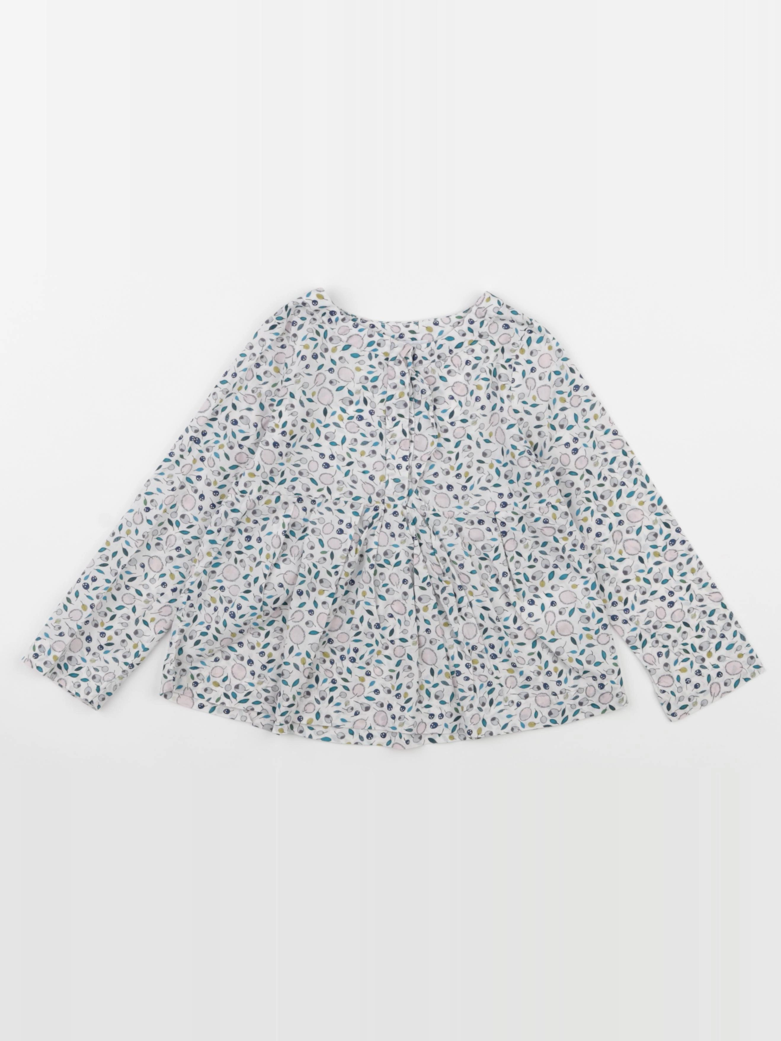 Jacadi - blouse liberty blanc, bleu - 3 ans