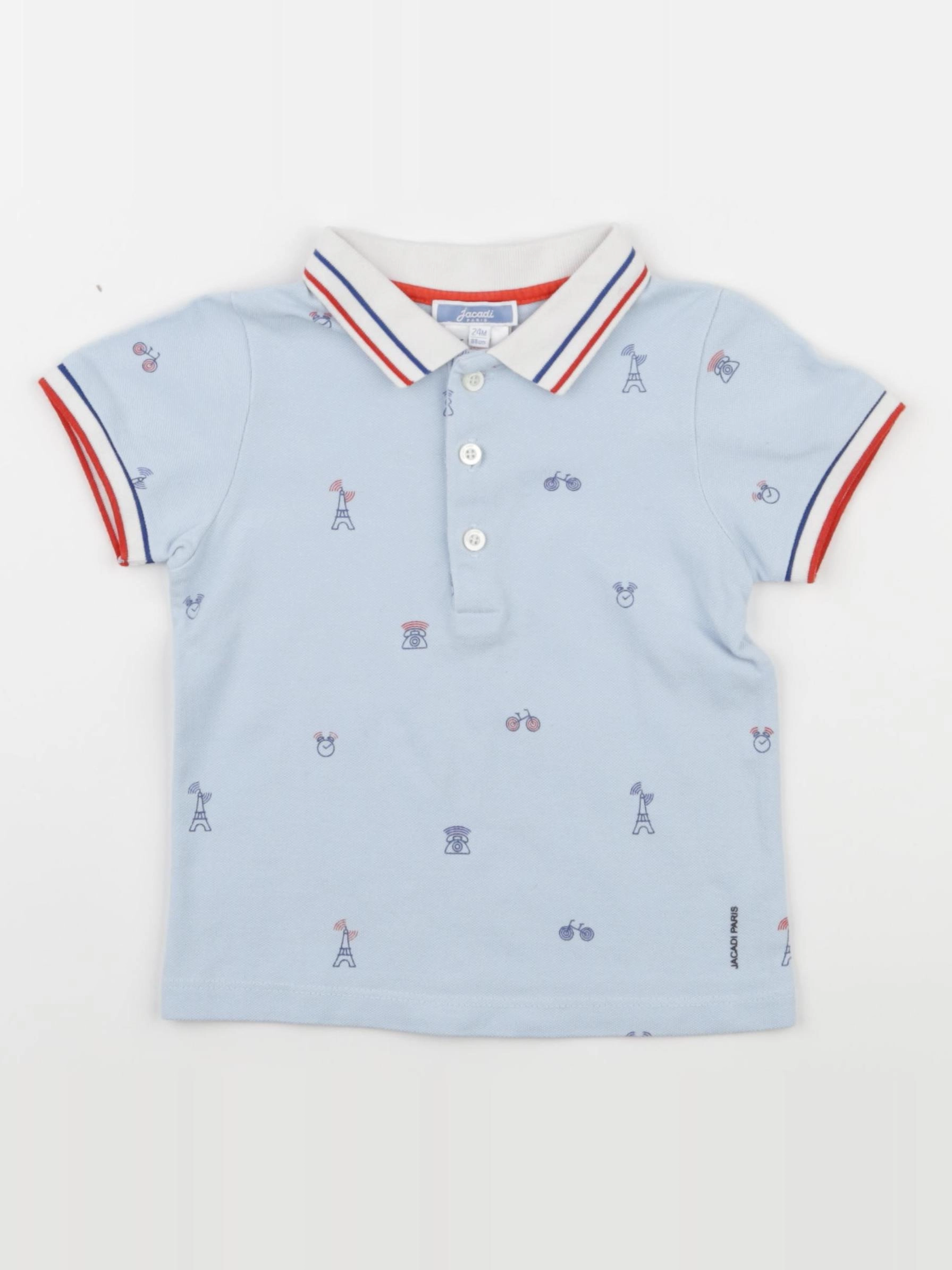Jacadi - polo bleu - 24 mois