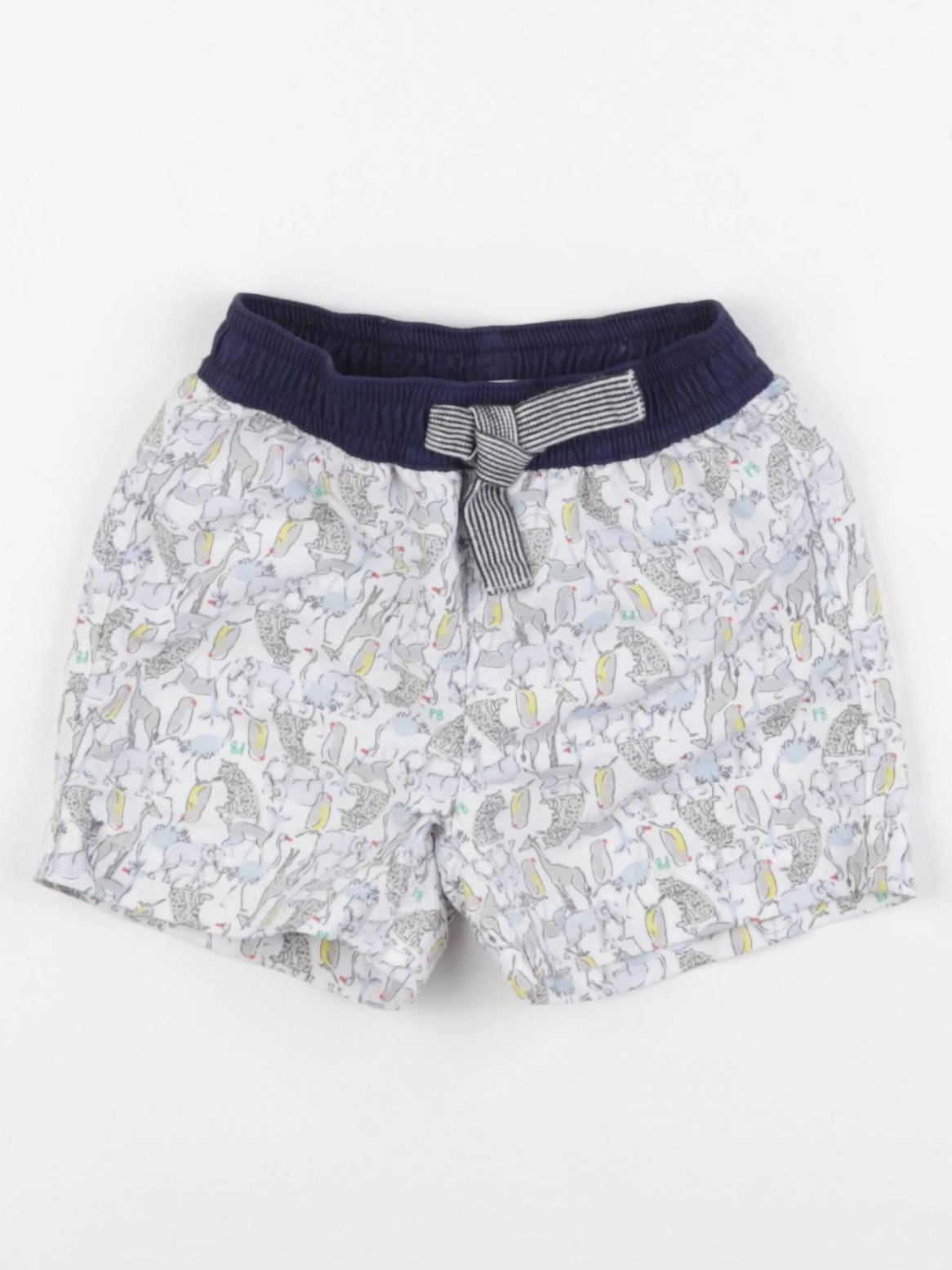 Petit Bateau - maillot de bain blanc, bleu - 6 mois