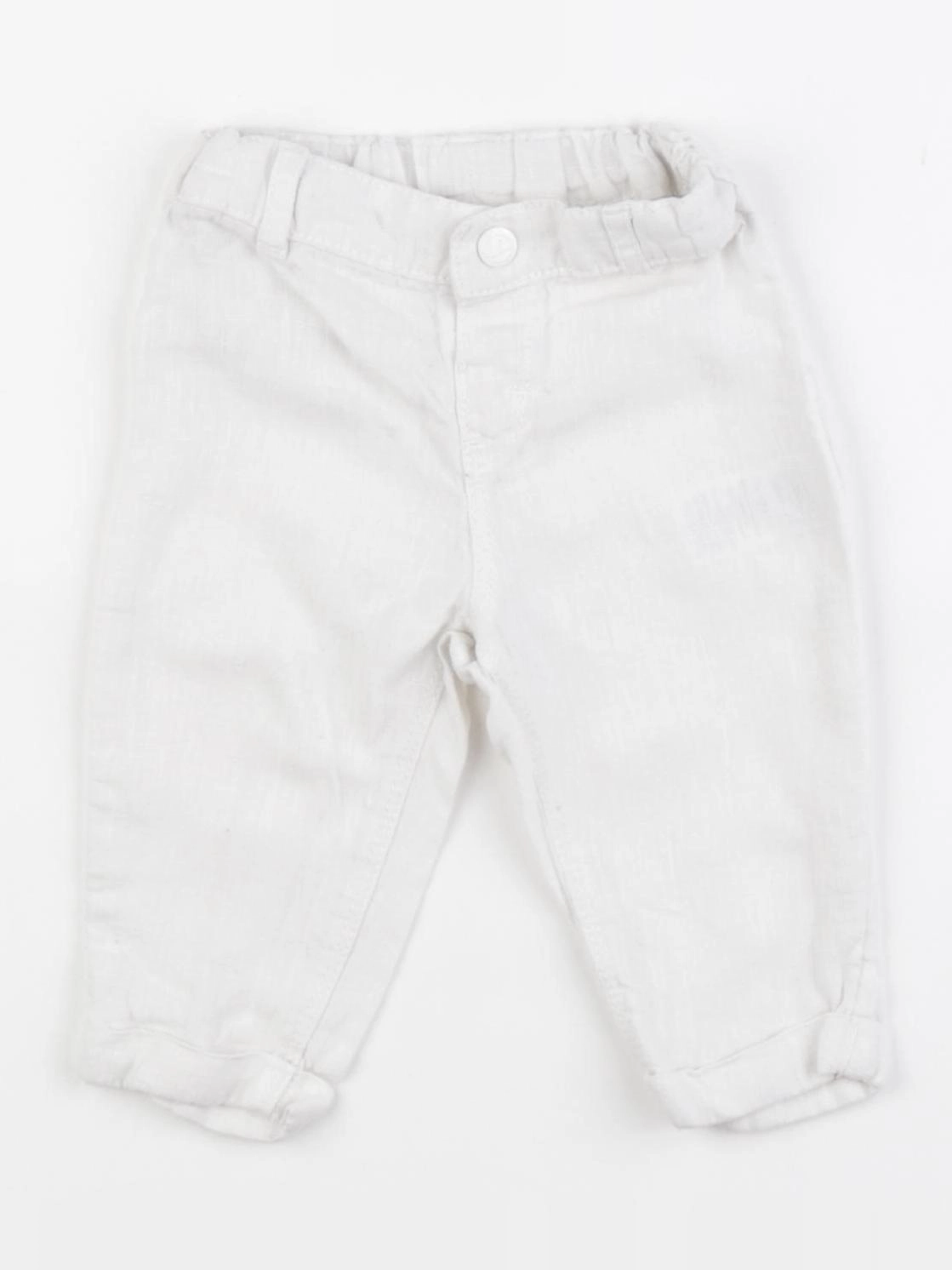 Petit Bateau - pantalon blanc - 6 mois