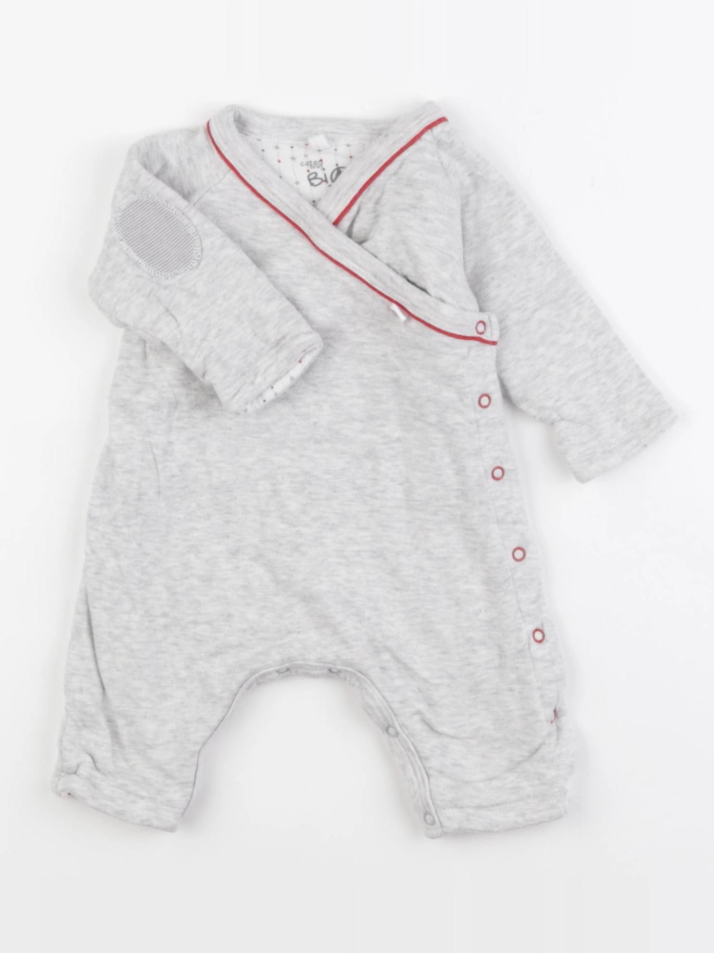Petit Bateau - combinaison gris - 1 mois