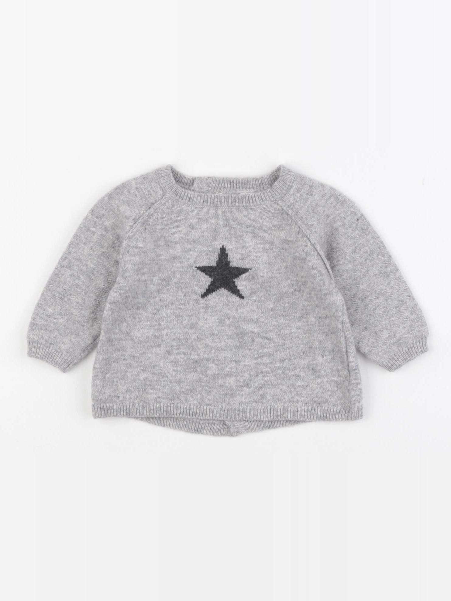 Boutchou - pull gris - 1 mois