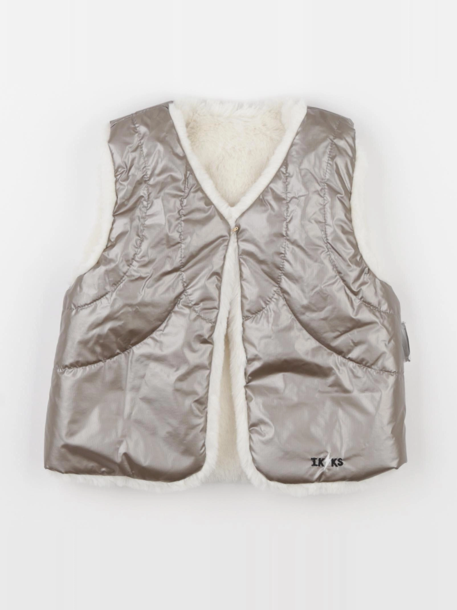 IKKS - gilet réversible beige, gris - 3 ans