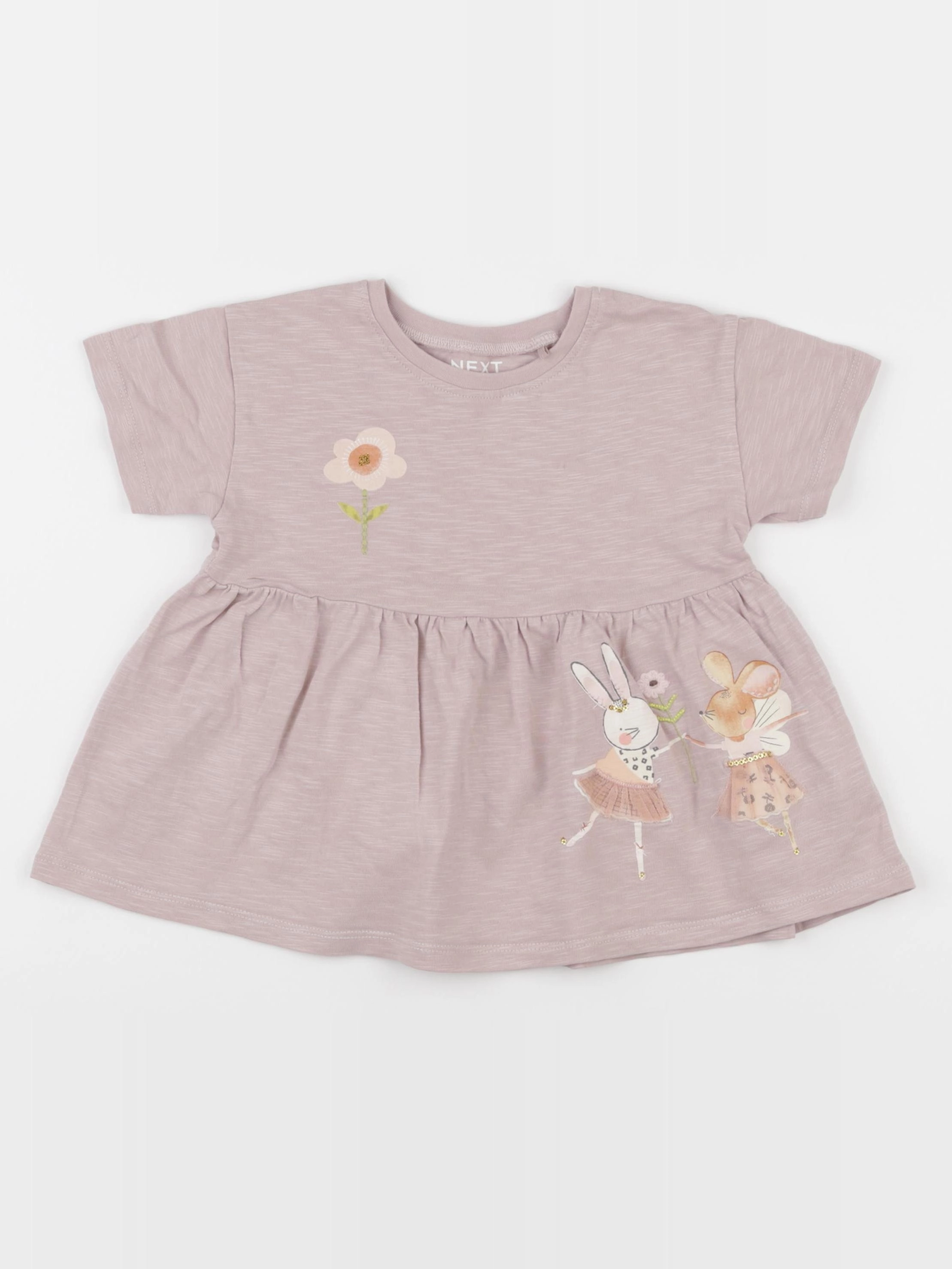 Next - robe violet, rose - 2/3 ans